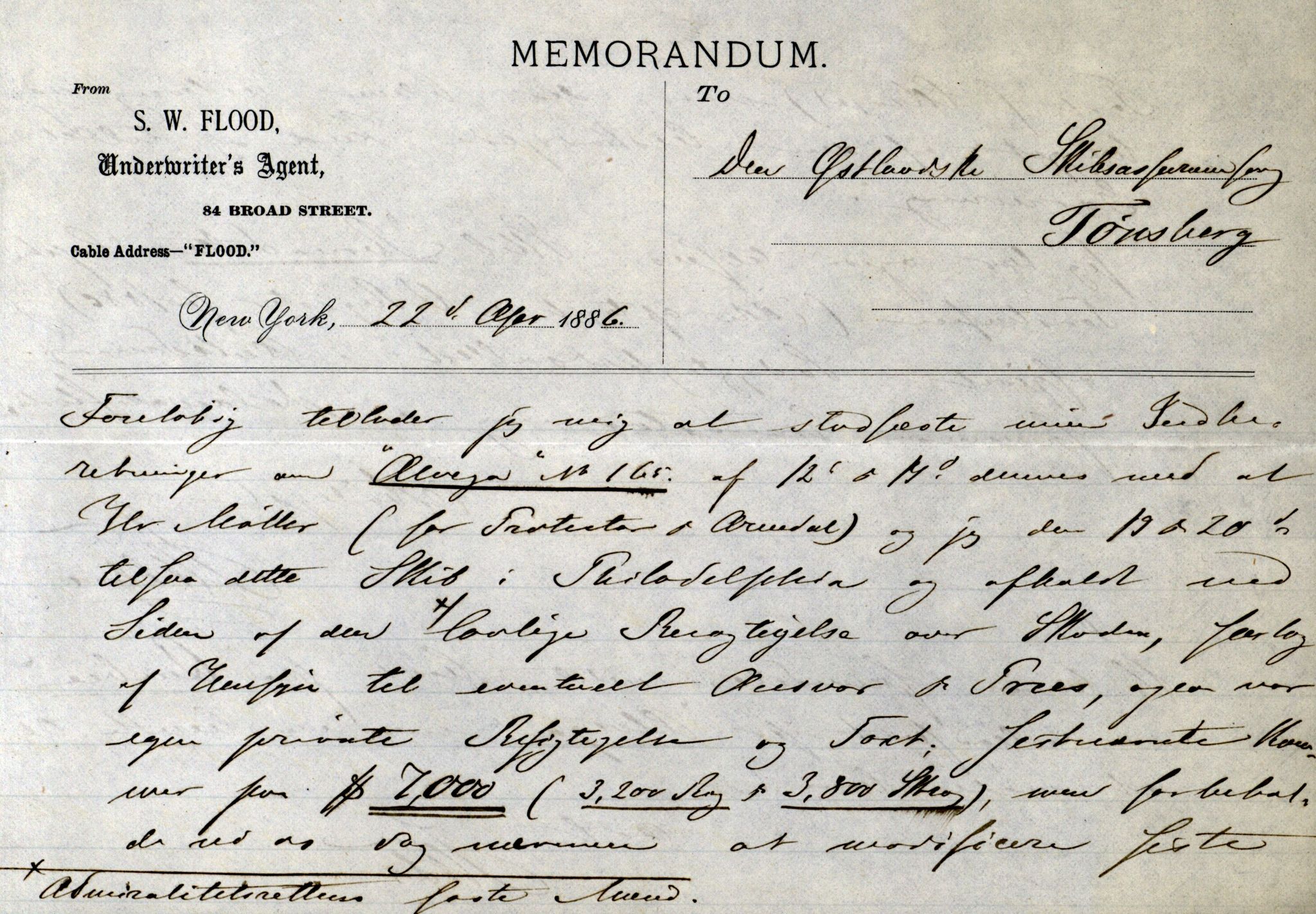 Pa 63 - Østlandske skibsassuranceforening, VEMU/A-1079/G/Ga/L0019/0010: Havaridokumenter / Victoria, Vigor, Cathrine, Brillant, Alvega, Rotvid, 1886, p. 39