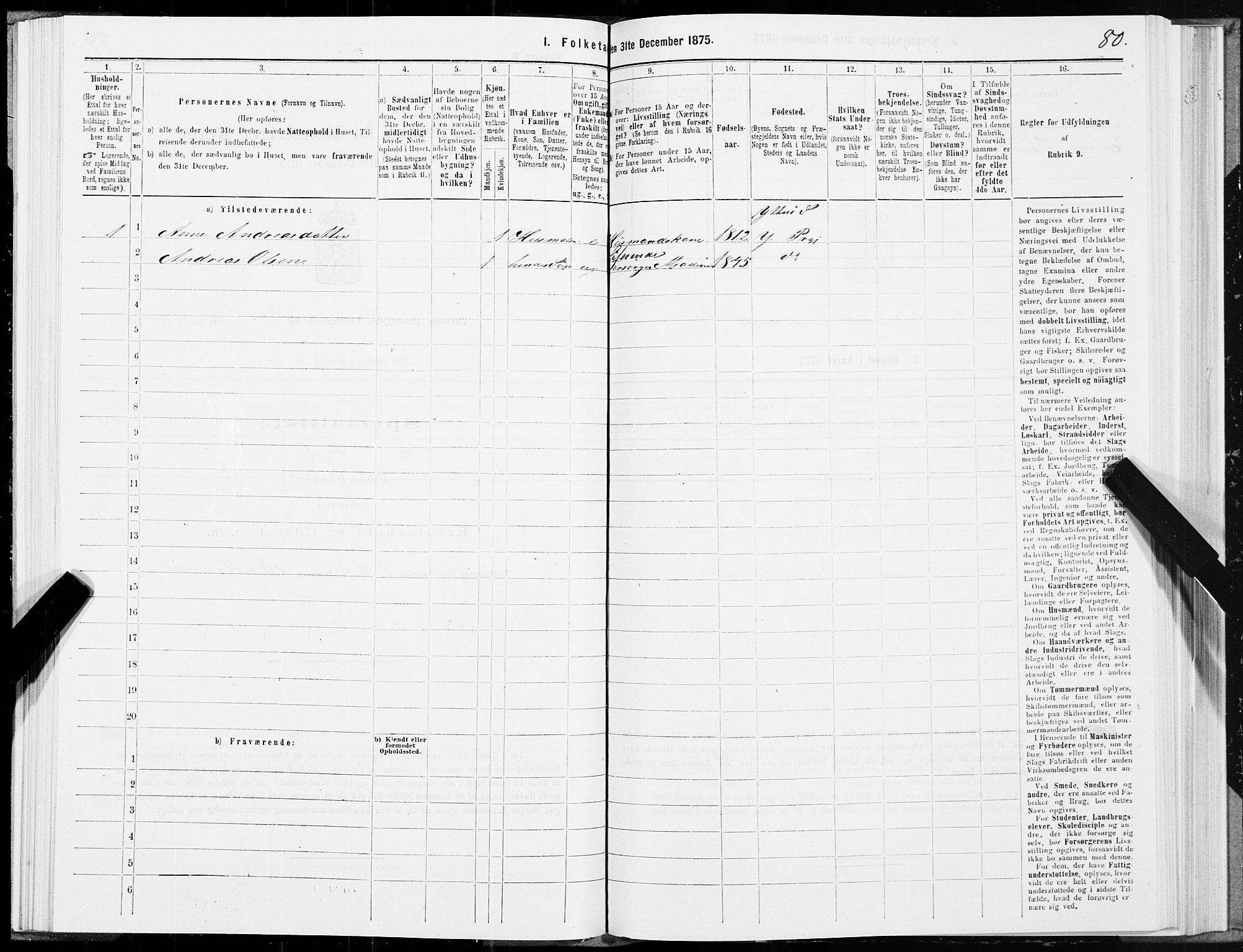 SAT, 1875 census for 1722P Ytterøy, 1875, p. 1080