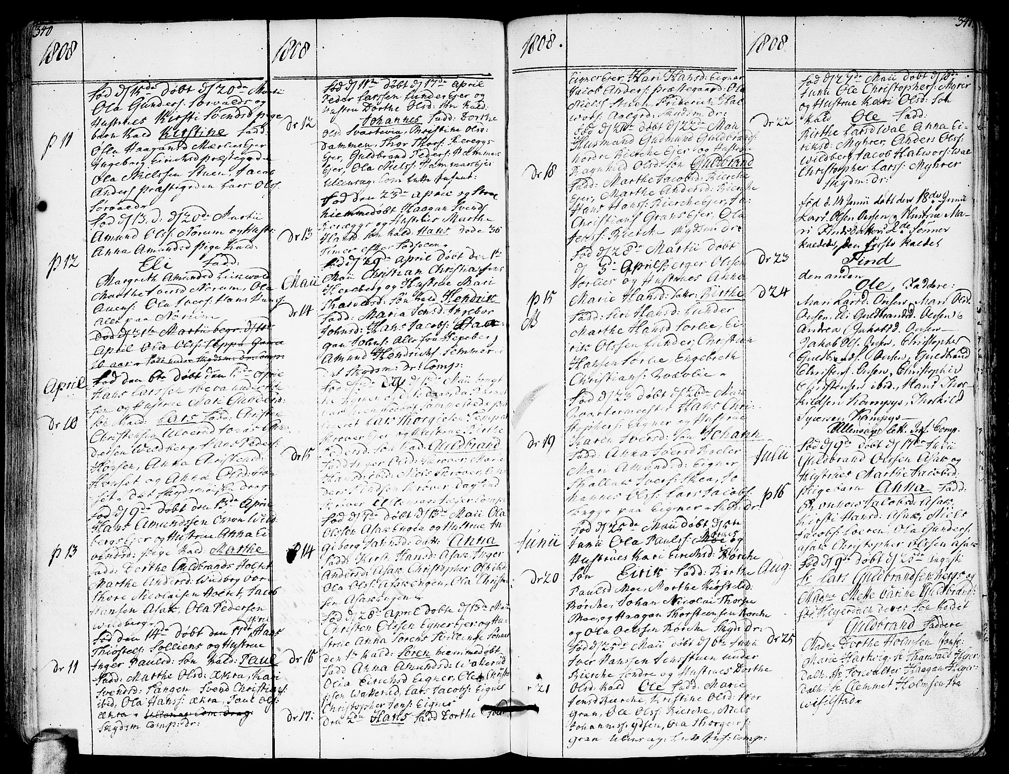 Sørum prestekontor Kirkebøker, AV/SAO-A-10303/F/Fa/L0002: Parish register (official) no. I 2, 1759-1814, p. 340-341