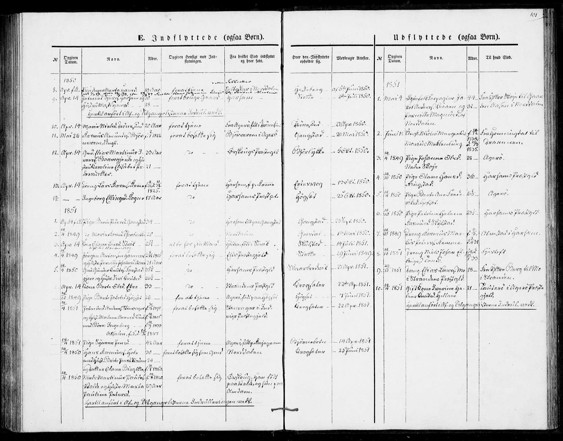 Ministerialprotokoller, klokkerbøker og fødselsregistre - Møre og Romsdal, SAT/A-1454/524/L0353: Parish register (official) no. 524A05, 1848-1856, p. 101