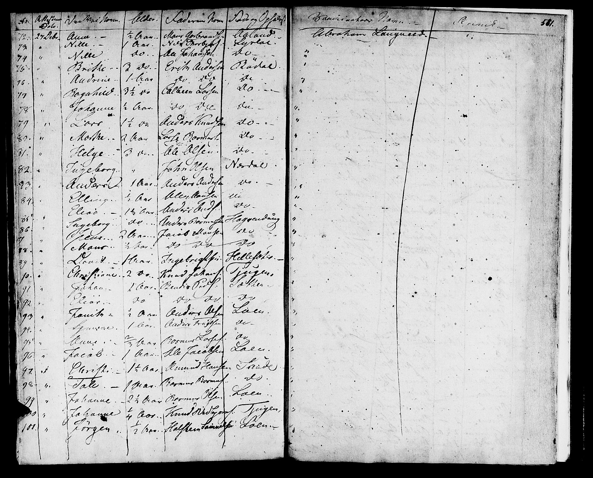 Innvik sokneprestembete, AV/SAB-A-80501: Parish register (official) no. A 4II, 1832-1846, p. 581