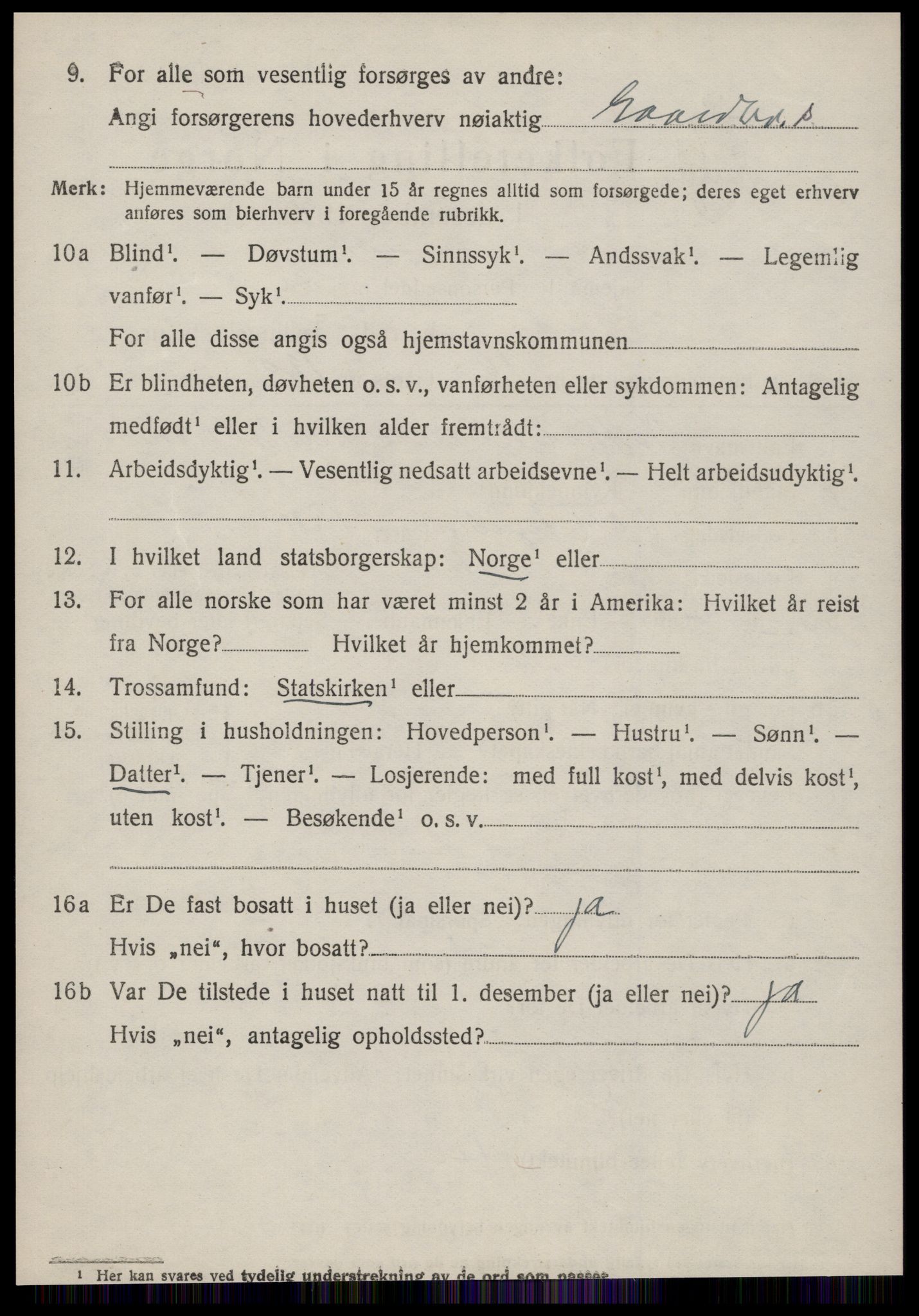 SAT, 1920 census for Giske, 1920, p. 1831