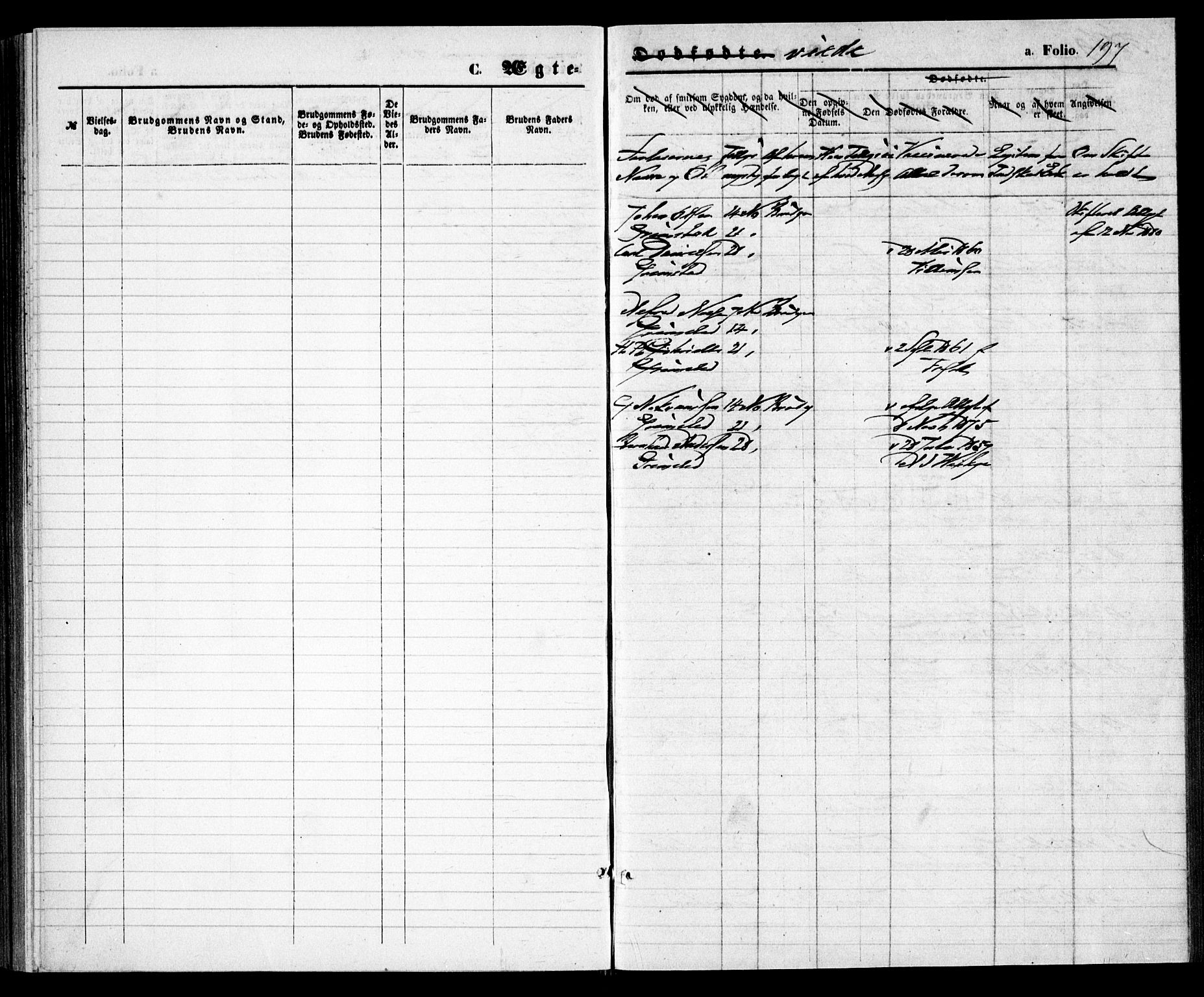 Grimstad sokneprestkontor, AV/SAK-1111-0017/F/Fa/L0002: Parish register (official) no. A 1, 1869-1881, p. 197