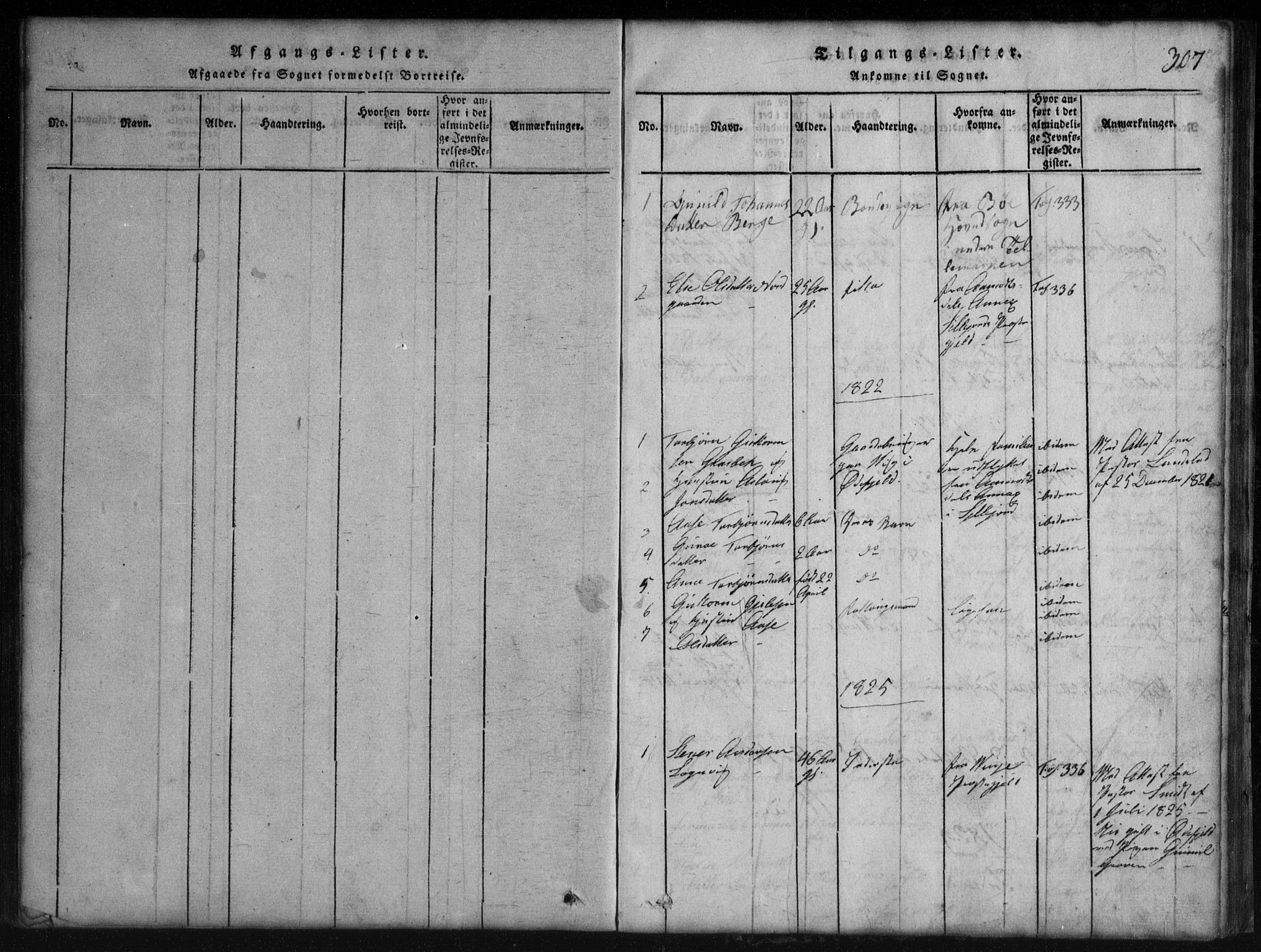 Rauland kirkebøker, SAKO/A-292/G/Gb/L0001: Parish register (copy) no. II 1, 1815-1886, p. 307