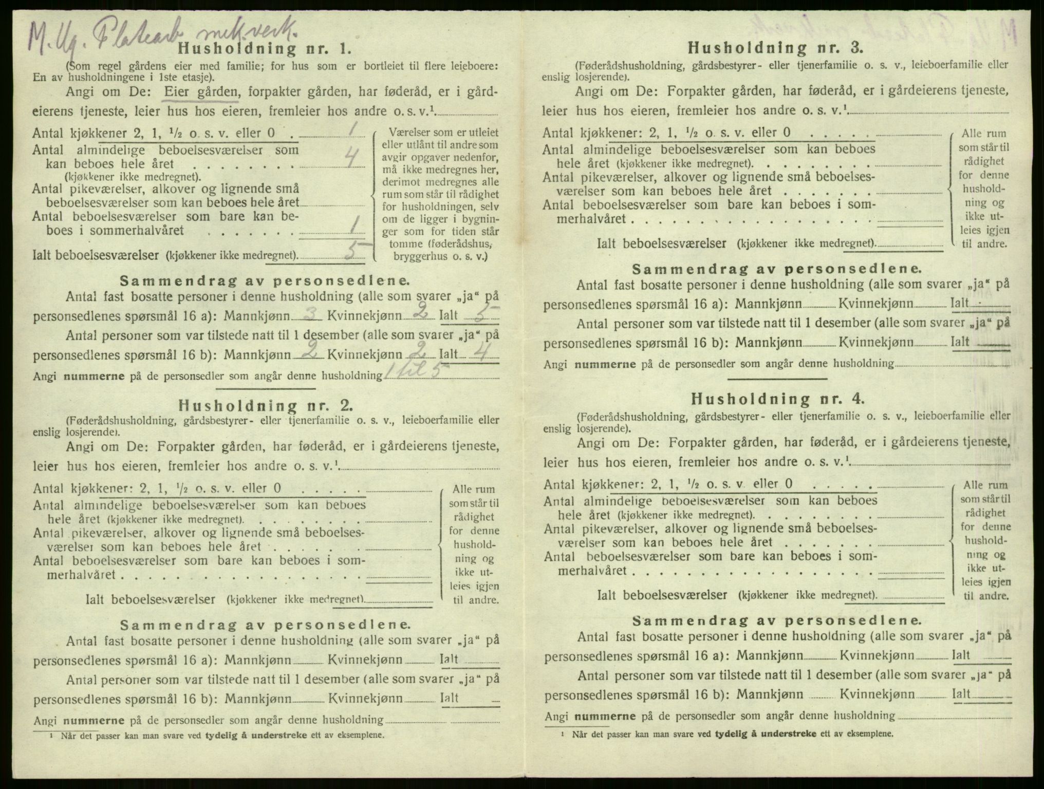 SAKO, 1920 census for Sem, 1920, p. 2085
