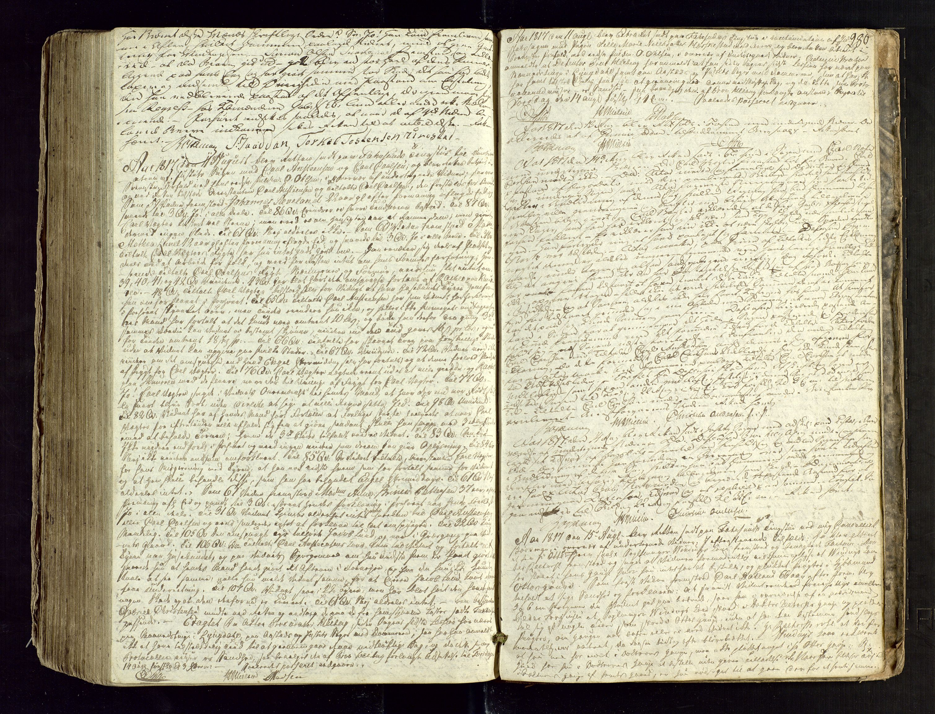 Lyngdal sorenskriveri, AV/SAK-1221-0004/F/Fb/L0066: Ekstrarettsprotokoll nr. 3, 1810-1818, p. 280