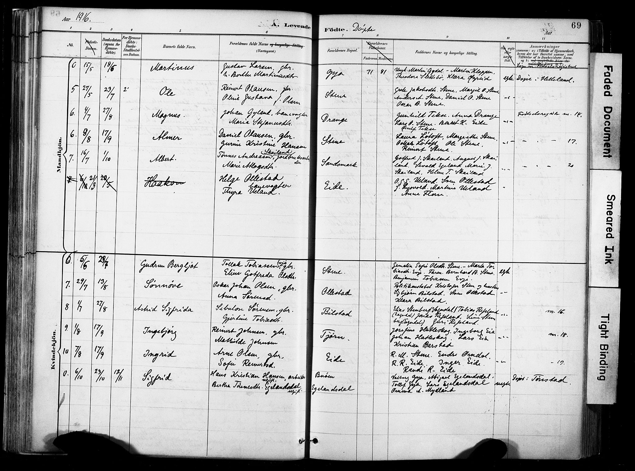 Lund sokneprestkontor, SAST/A-101809/S06/L0012: Parish register (official) no. A 11, 1887-1921, p. 69