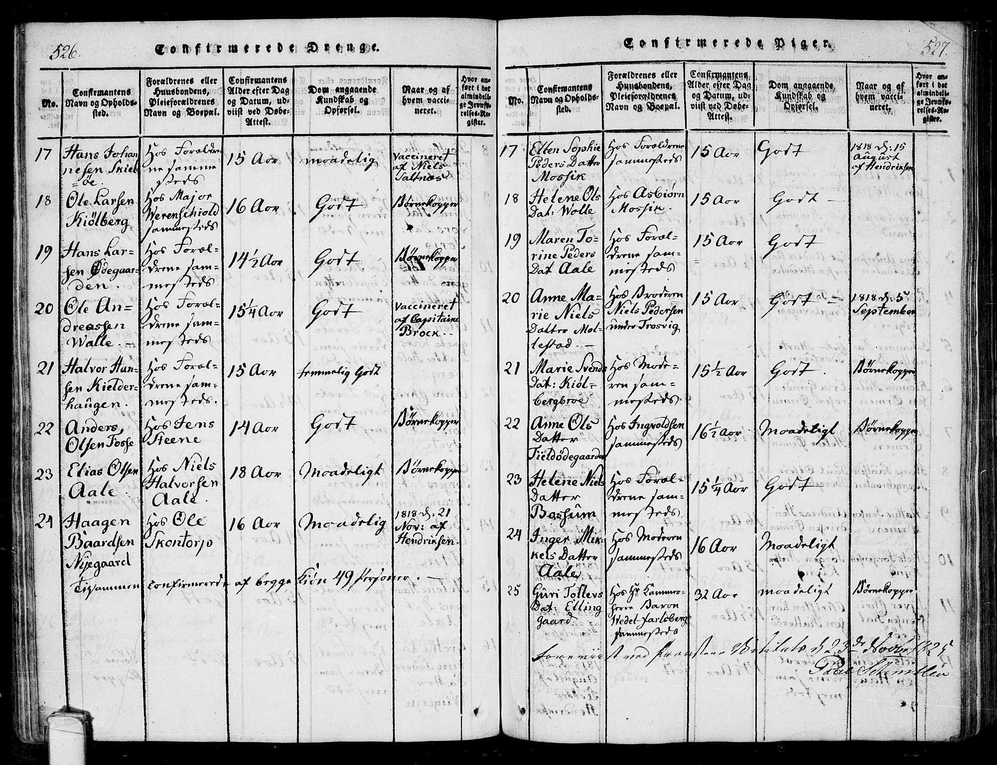 Onsøy prestekontor Kirkebøker, SAO/A-10914/F/Fa/L0002: Parish register (official) no. I 2, 1814-1840, p. 526-527