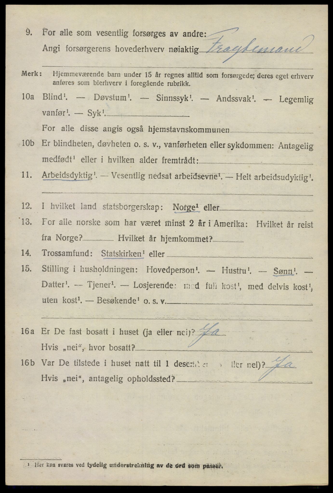 SAO, 1920 census for Moss land district, 1920, p. 6426