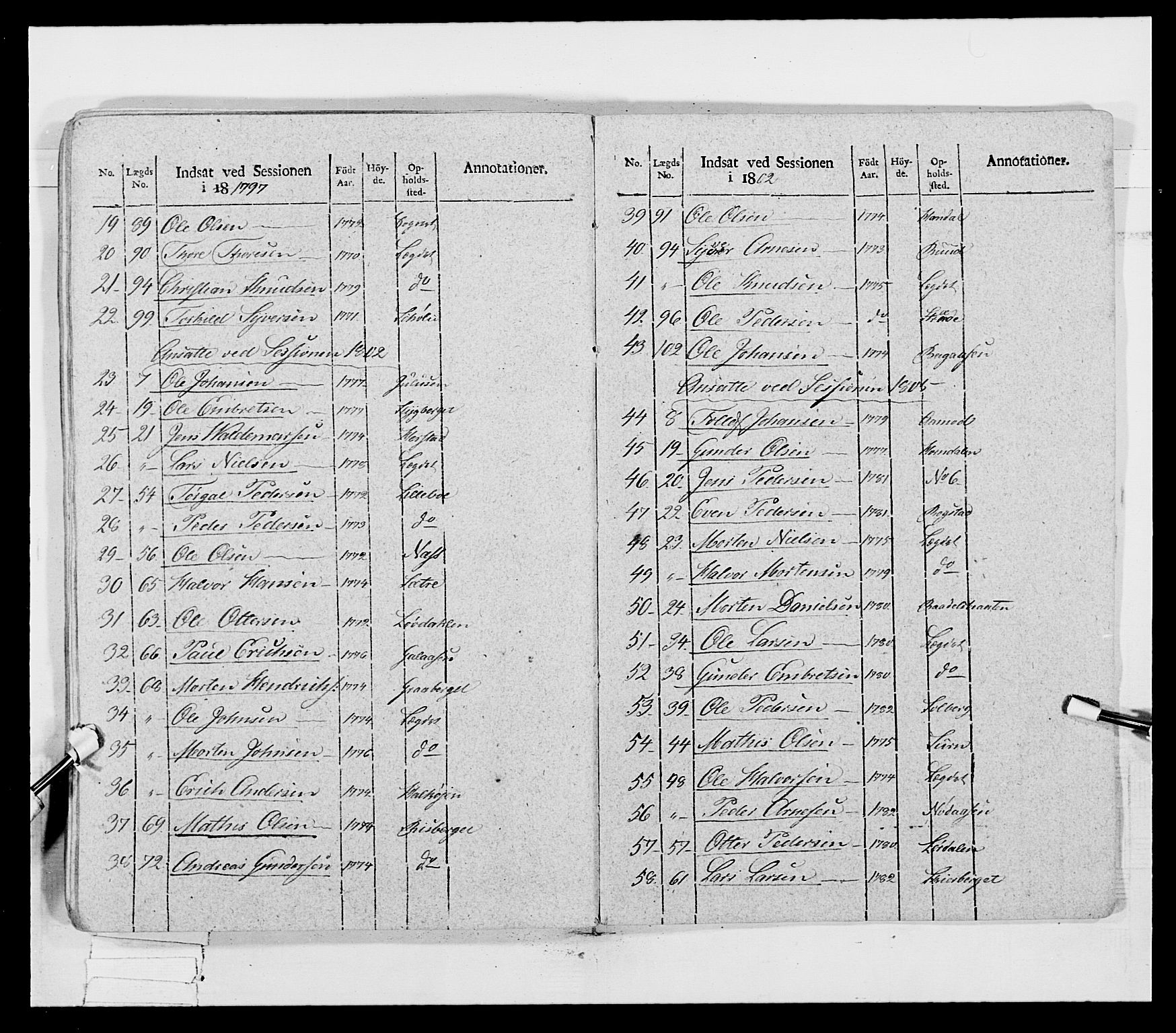 Generalitets- og kommissariatskollegiet, Det kongelige norske kommissariatskollegium, AV/RA-EA-5420/E/Eh/L0027: Skiløperkompaniene, 1812-1832, p. 124