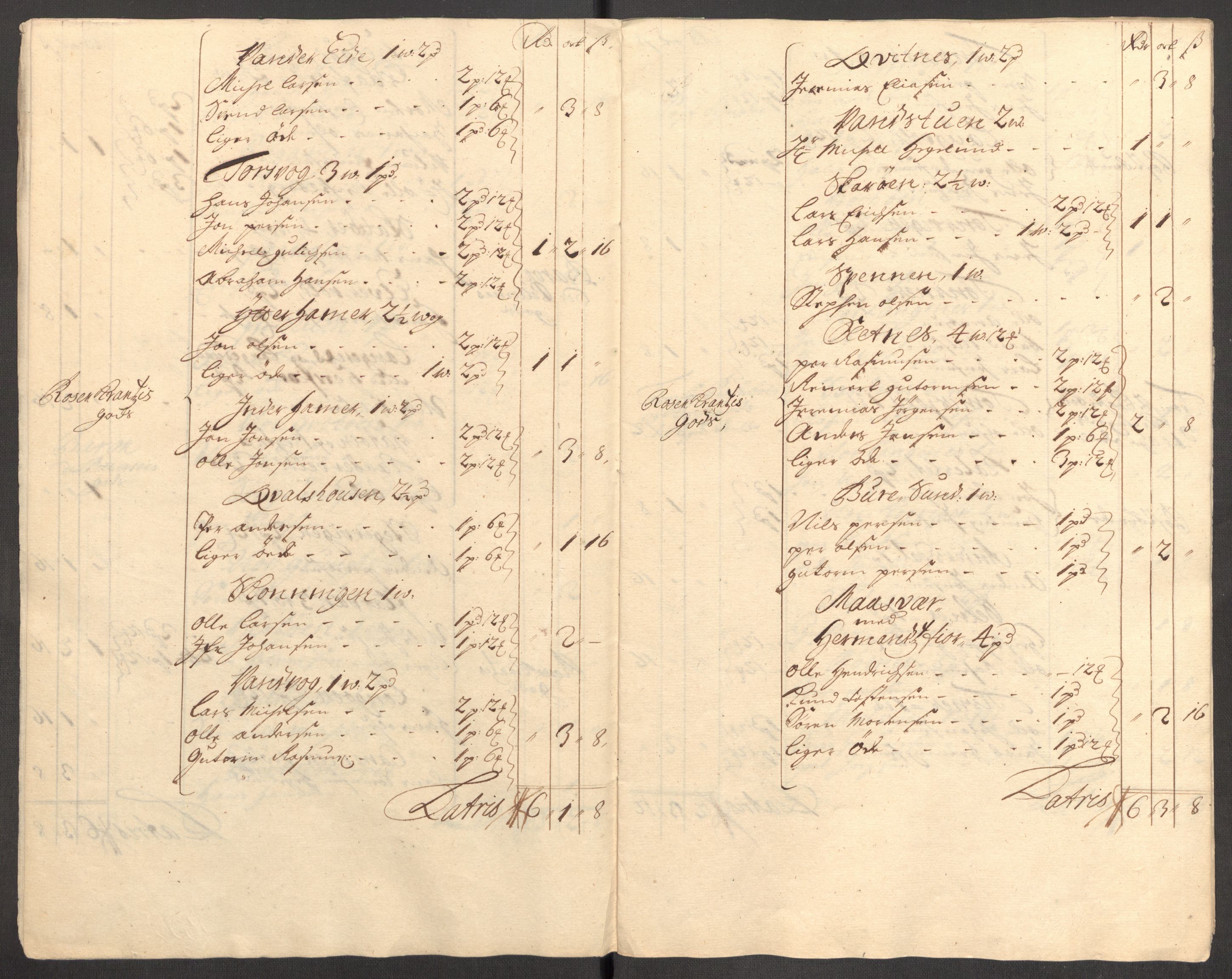 Rentekammeret inntil 1814, Reviderte regnskaper, Fogderegnskap, AV/RA-EA-4092/R68/L4756: Fogderegnskap Senja og Troms, 1705-1707, p. 341