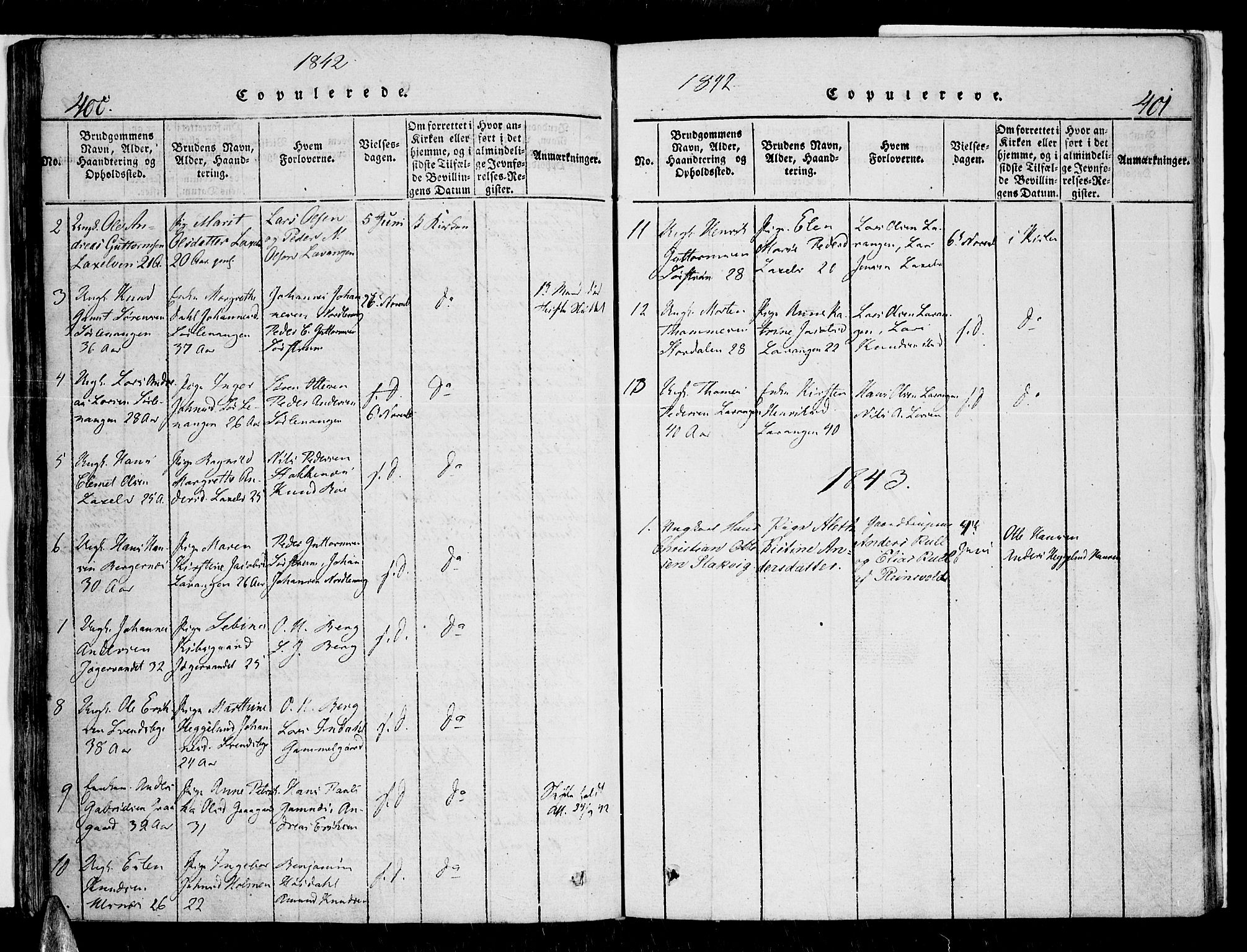 Karlsøy sokneprestembete, SATØ/S-1299/H/Ha/Haa/L0002kirke: Parish register (official) no. 2, 1823-1842, p. 400-401
