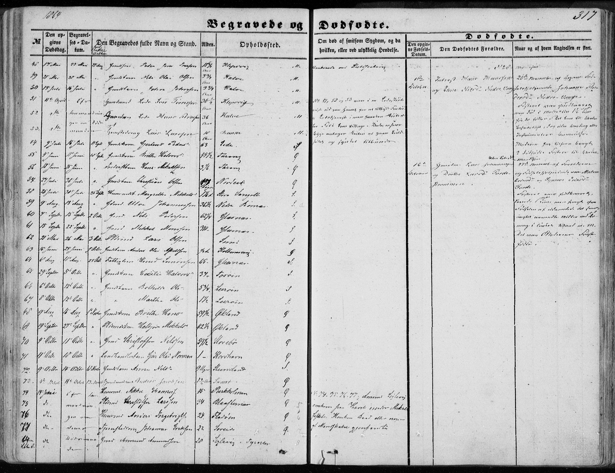 Sund sokneprestembete, AV/SAB-A-99930: Parish register (official) no. A 14, 1850-1866, p. 317