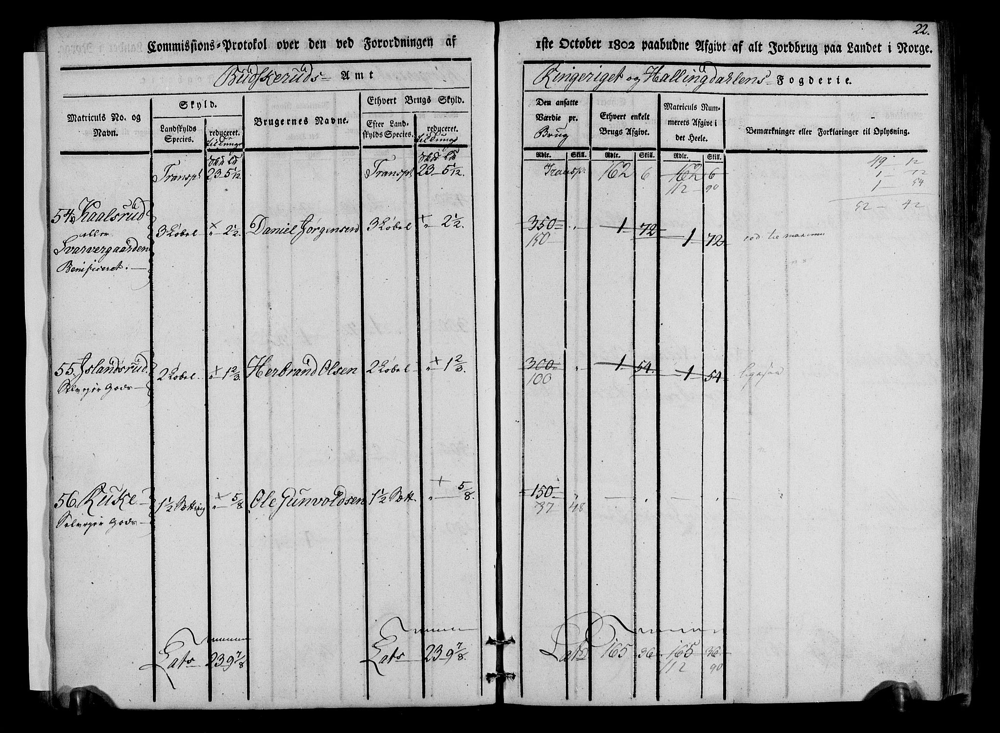 Rentekammeret inntil 1814, Realistisk ordnet avdeling, AV/RA-EA-4070/N/Ne/Nea/L0047: Ringerike og Hallingdal fogderi. Kommisjonsprotokoll for Nes prestegjeld, 1803, p. 23