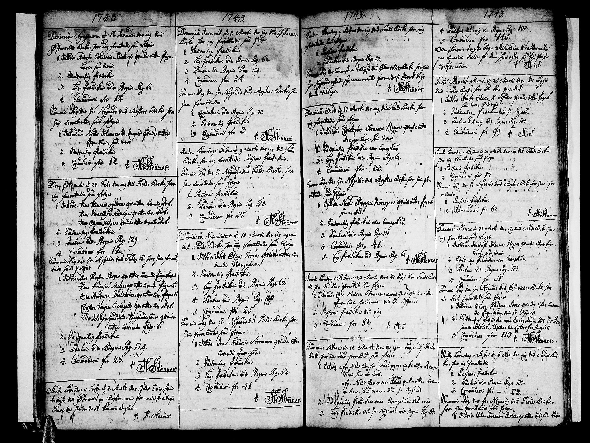 Sund sokneprestembete, AV/SAB-A-99930: Parish register (official) no. A 3, 1740-1769