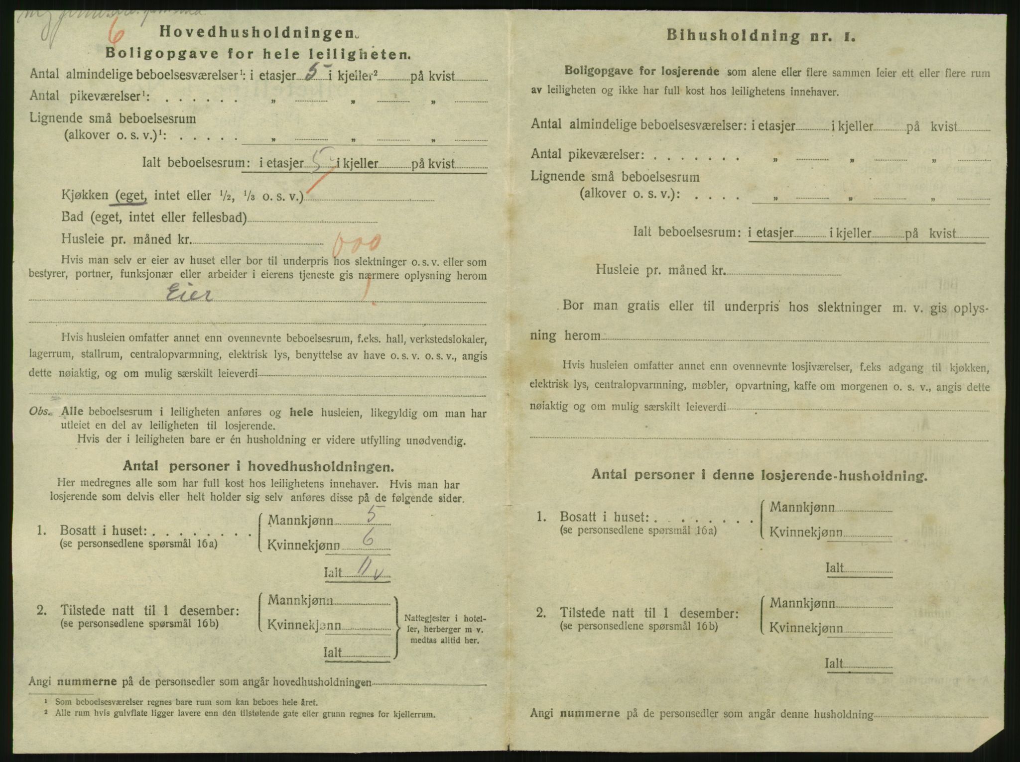 SAT, 1920 census for Steinkjer, 1920, p. 2125