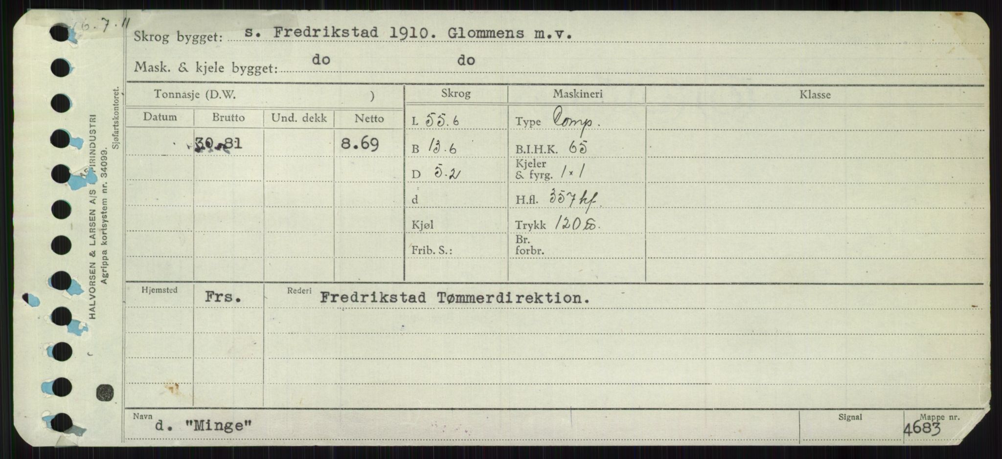 Sjøfartsdirektoratet med forløpere, Skipsmålingen, RA/S-1627/H/Ha/L0004/0001: Fartøy, Mas-R / Fartøy, Mas-Odd, p. 151