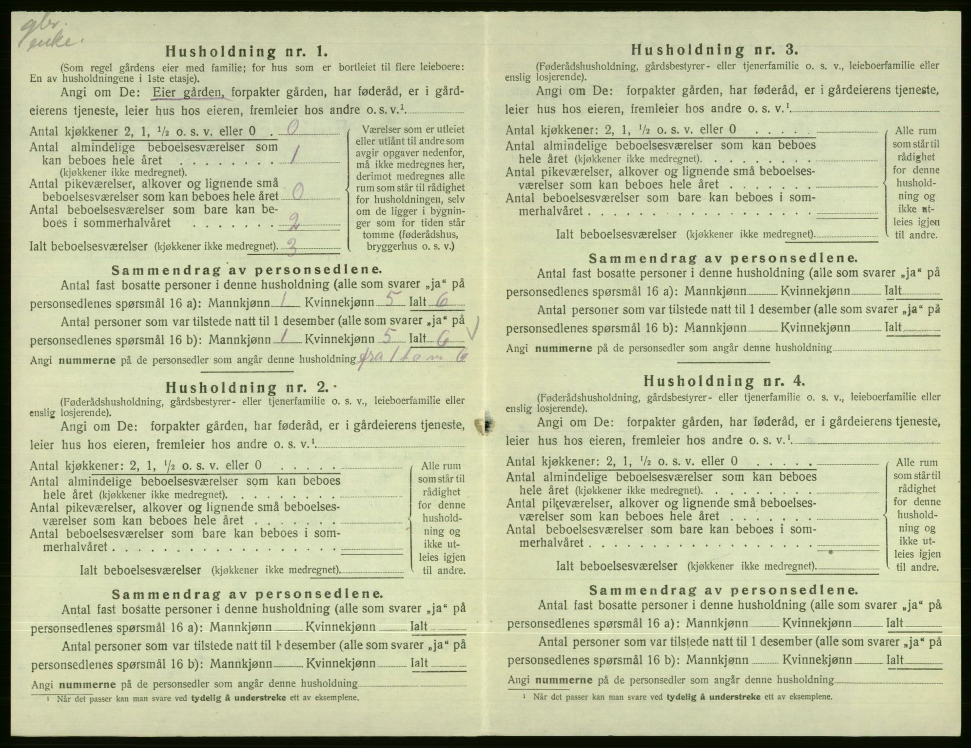 SAB, 1920 census for Vossestrand, 1920, p. 651