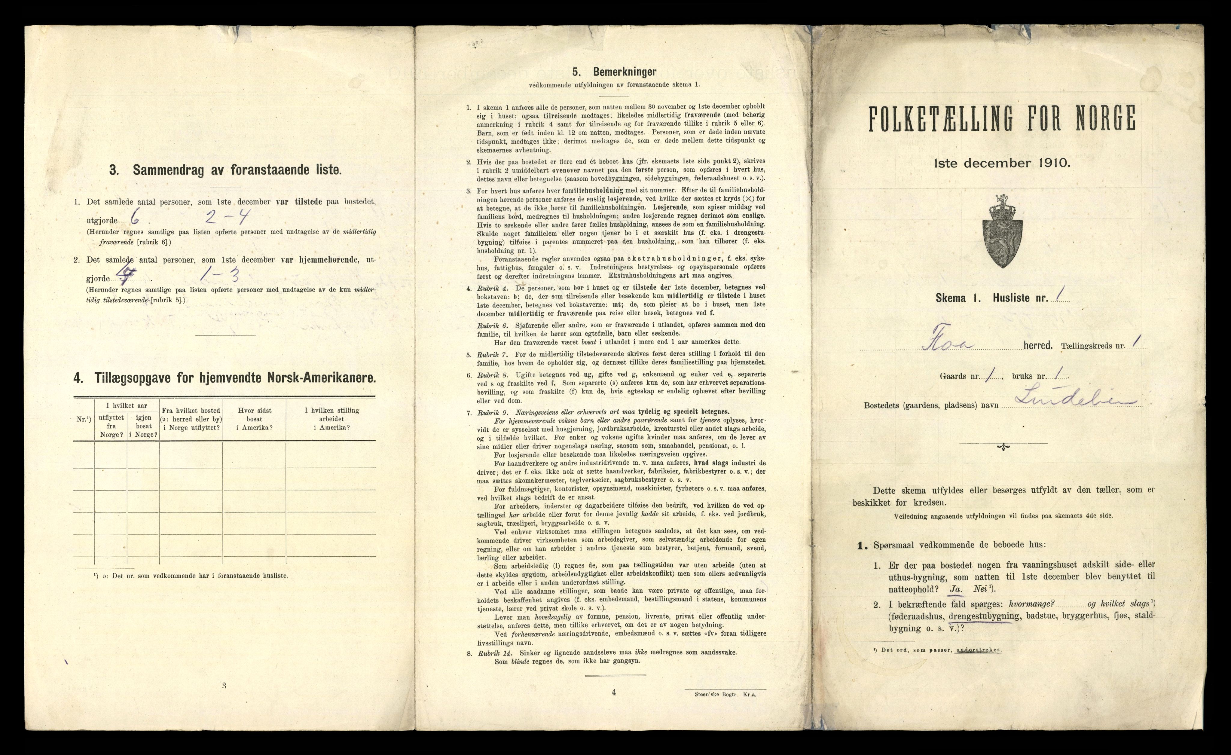 RA, 1910 census for Flå, 1910, p. 24