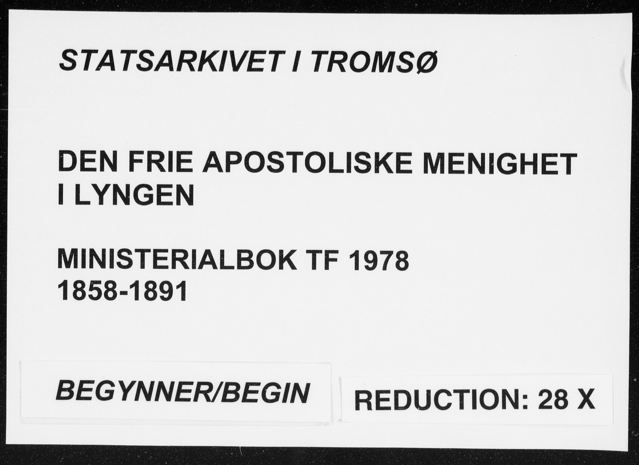 Fylkesmannen i Troms, AV/SATØ-S-0001/A7.10.2/L1978: Dissenter register no. TF 1978, 1858-1891