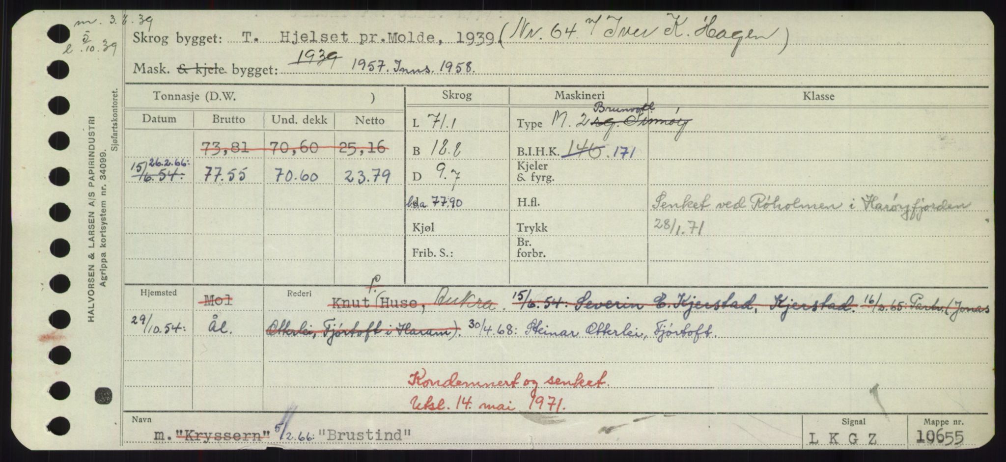 Sjøfartsdirektoratet med forløpere, Skipsmålingen, AV/RA-S-1627/H/Hd/L0005: Fartøy, Br-Byg, p. 443