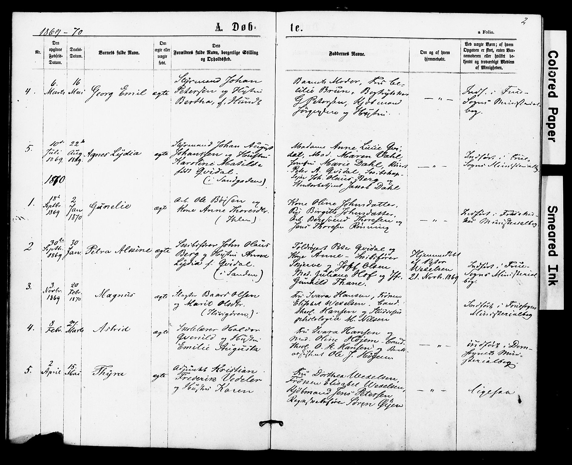 Ministerialprotokoller, klokkerbøker og fødselsregistre - Sør-Trøndelag, SAT/A-1456/623/L0469: Parish register (official) no. 623A03, 1868-1883, p. 2