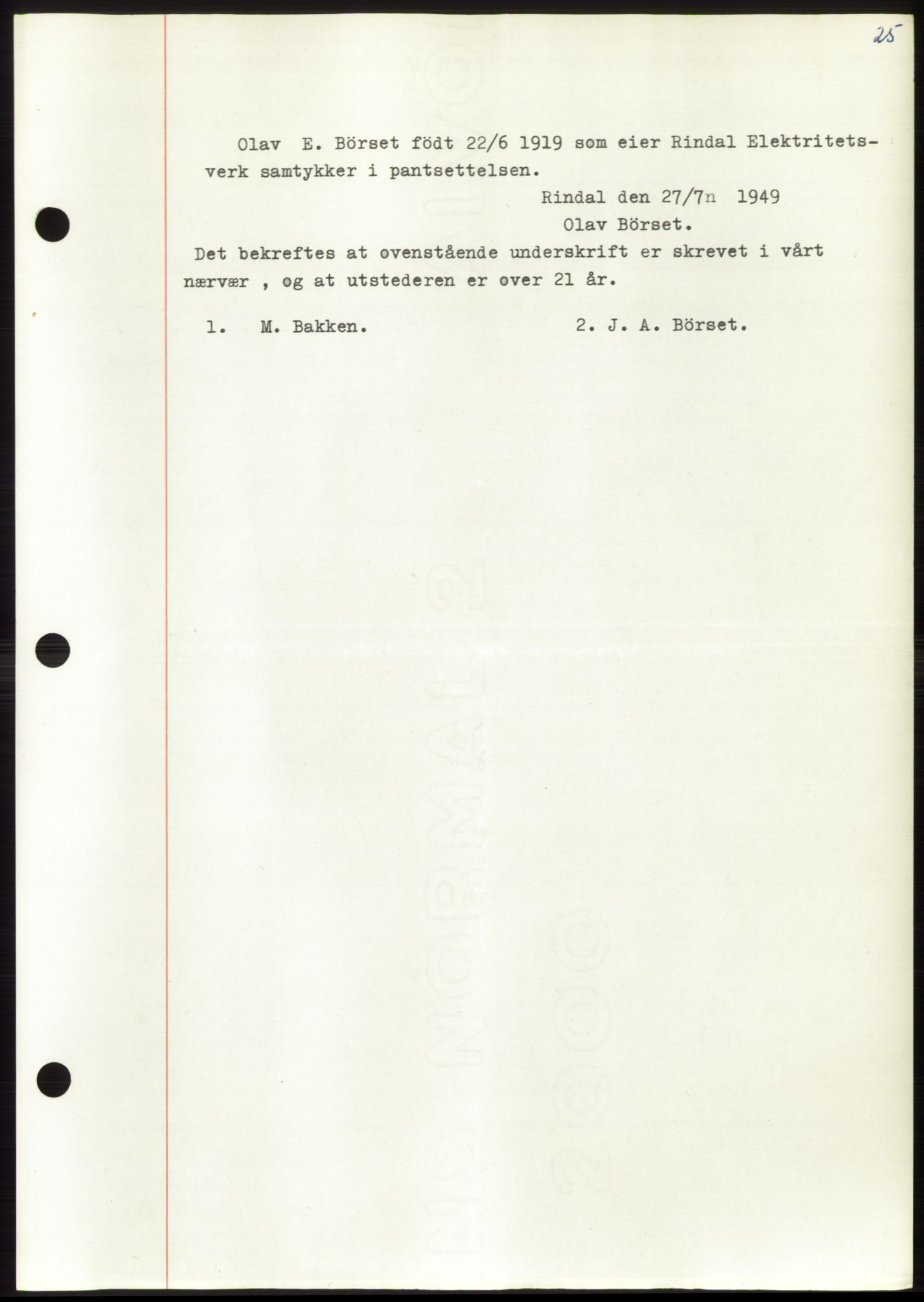 Nordmøre sorenskriveri, AV/SAT-A-4132/1/2/2Ca: Mortgage book no. B103, 1949-1950, Diary no: : 3076/1949