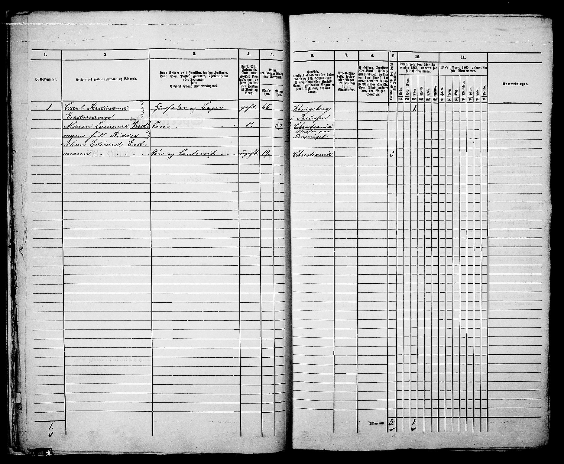 RA, 1865 census for Moss/Moss, 1865, p. 25