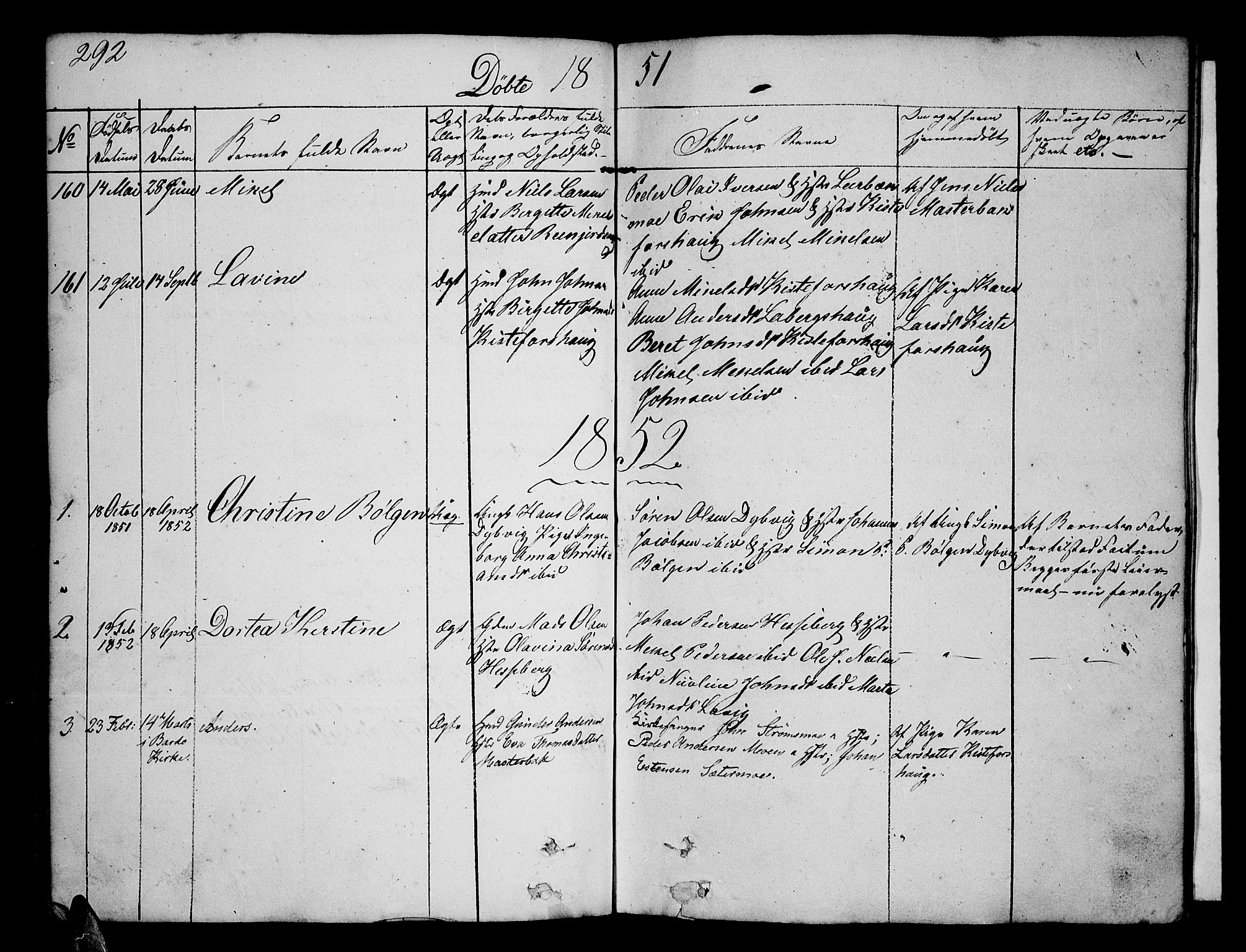 Ibestad sokneprestembete, AV/SATØ-S-0077/H/Ha/Hab/L0003klokker: Parish register (copy) no. 3, 1833-1852, p. 292