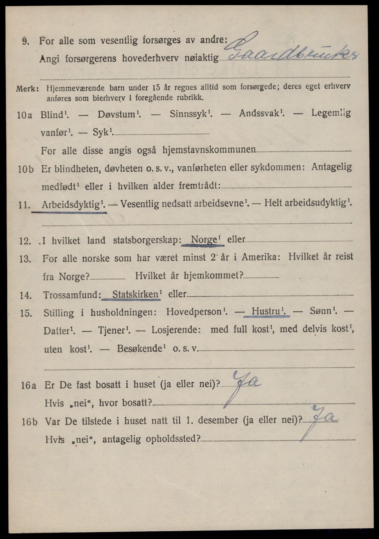 SAT, 1920 census for Norddal, 1920, p. 5582