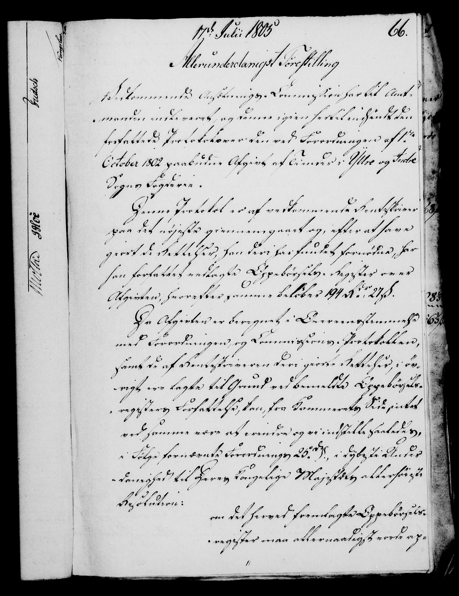 Rentekammeret, Kammerkanselliet, RA/EA-3111/G/Gf/Gfa/L0087: Norsk relasjons- og resolusjonsprotokoll (merket RK 52.87), 1805, p. 378