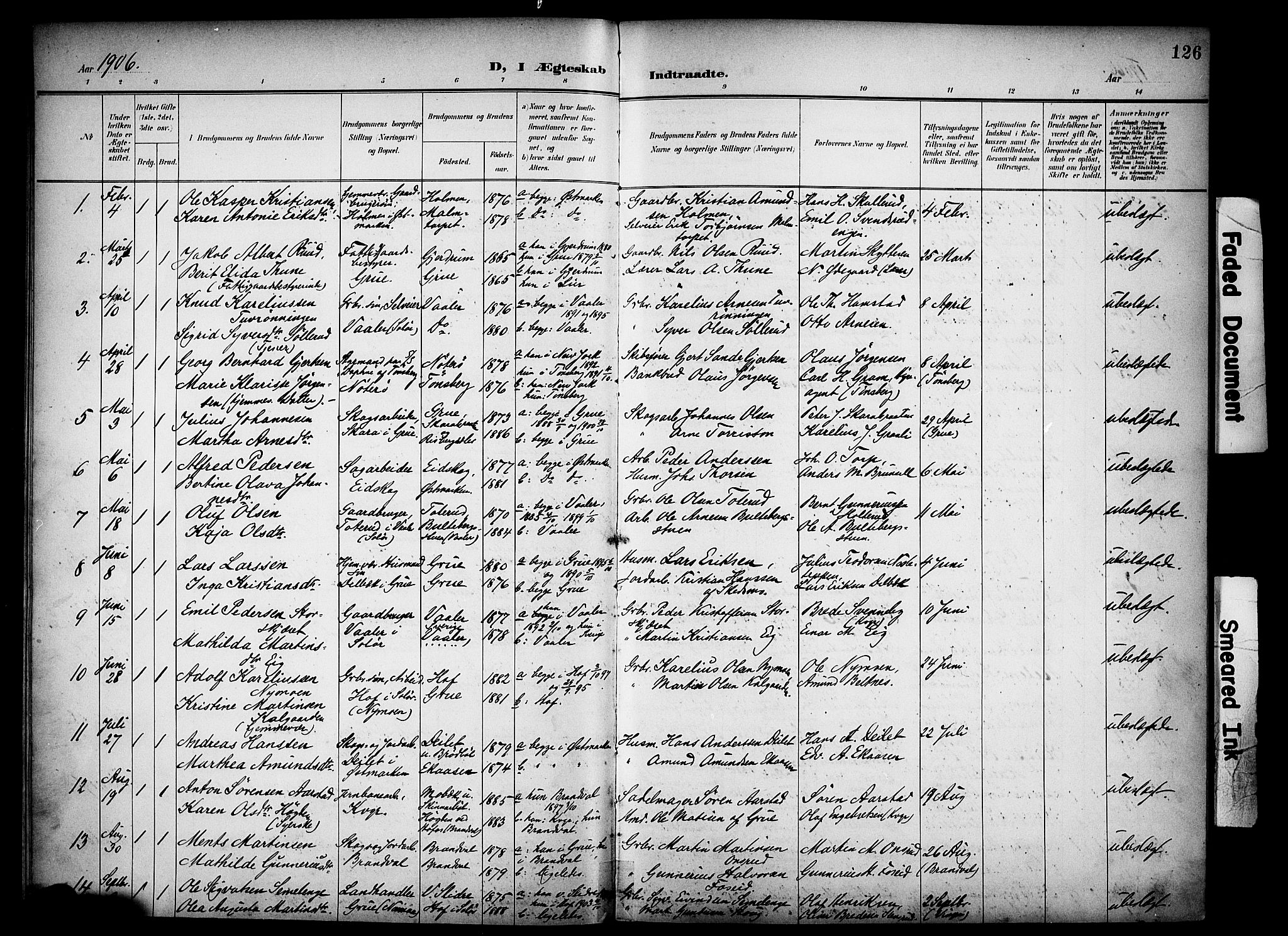 Vinger prestekontor, AV/SAH-PREST-024/H/Ha/Haa/L0016: Parish register (official) no. 16, 1898-1920, p. 126