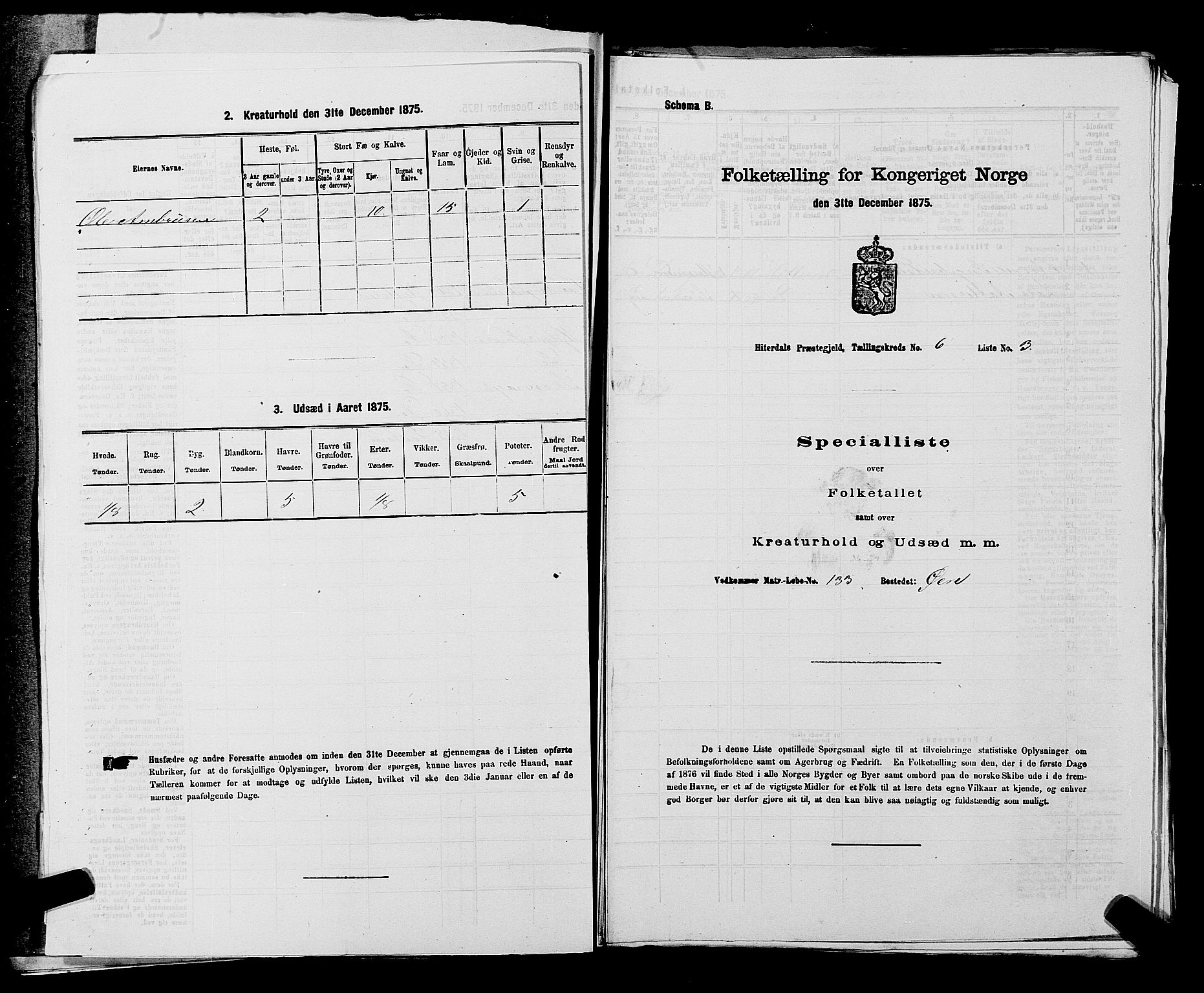 SAKO, 1875 census for 0823P Heddal, 1875, p. 830