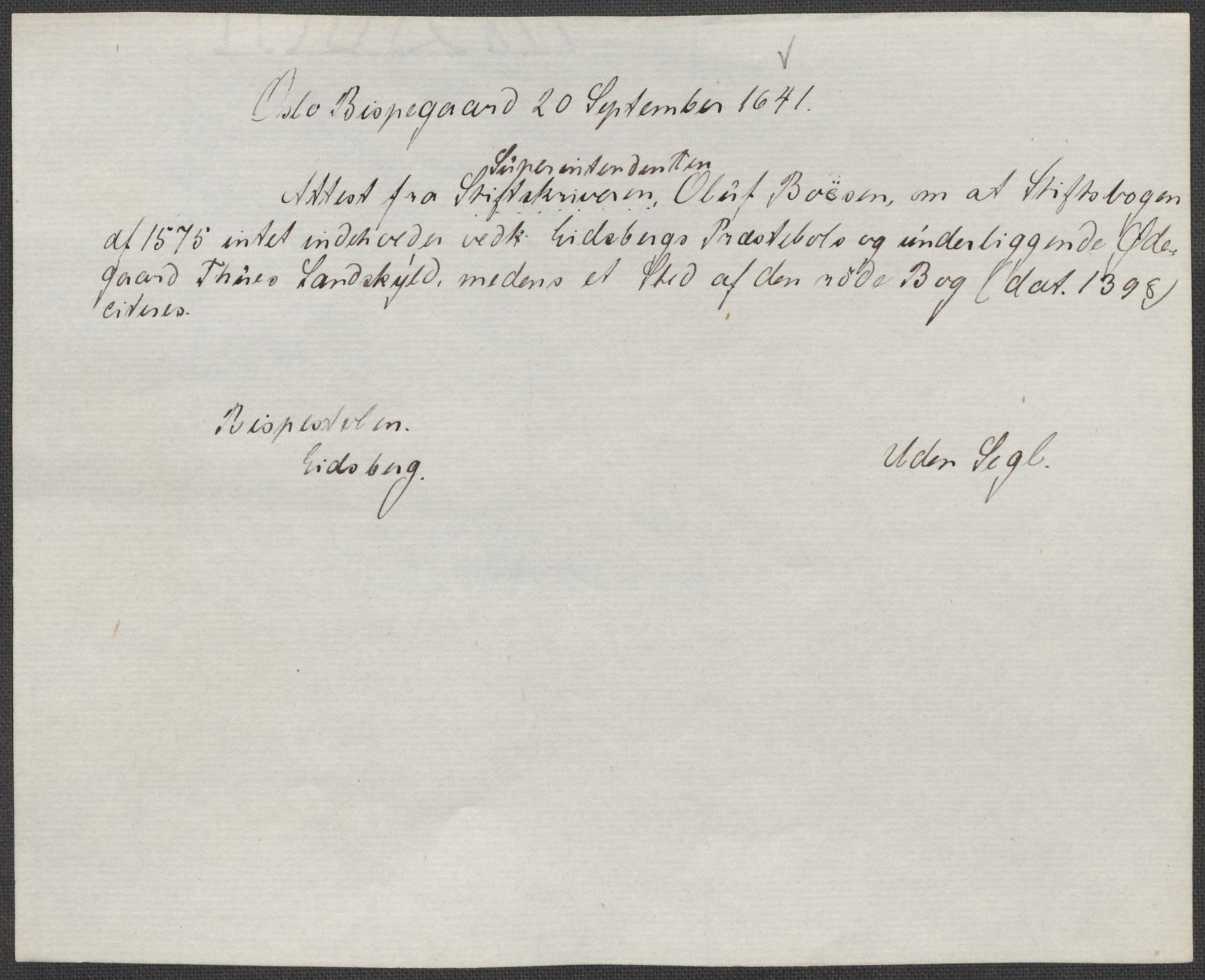 Riksarkivets diplomsamling, AV/RA-EA-5965/F15/L0004: Prestearkiv - Østfold, 1577-1709, p. 151