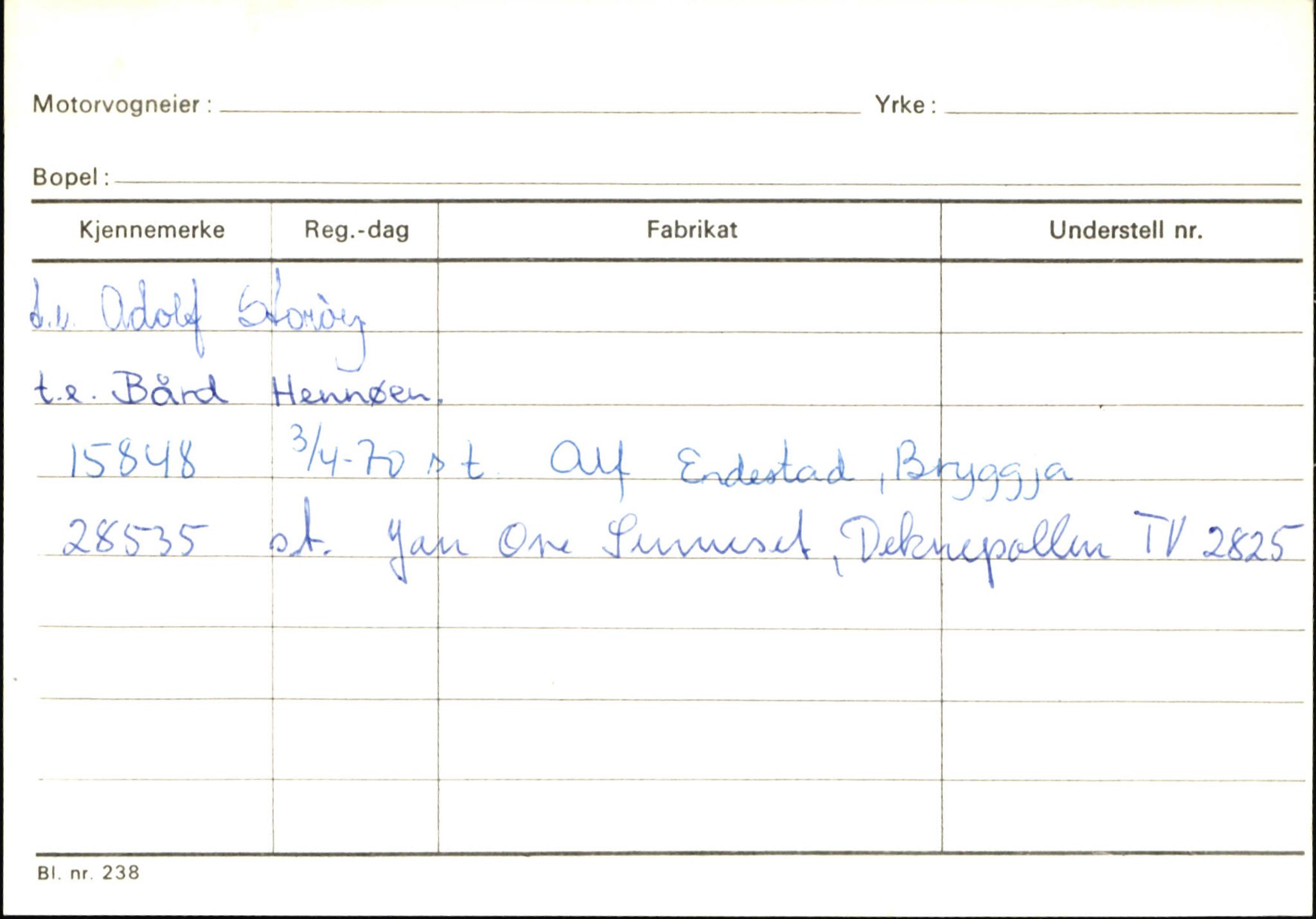 Statens vegvesen, Sogn og Fjordane vegkontor, AV/SAB-A-5301/4/F/L0145: Registerkort Vågsøy S-Å. Årdal I-P, 1945-1975, p. 54