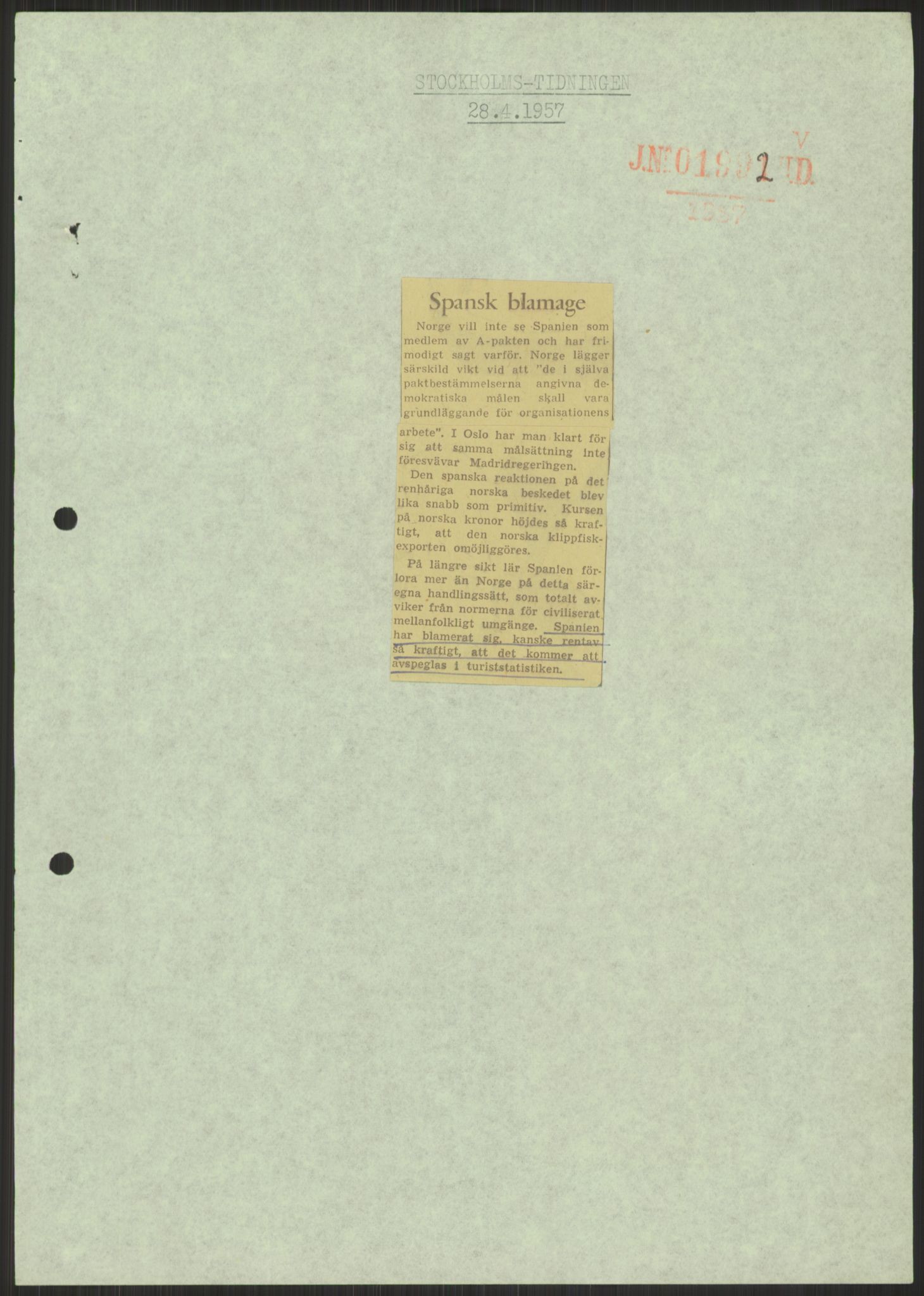 Utenriksdepartementet, RA/S-2259, 1951-1959, p. 739