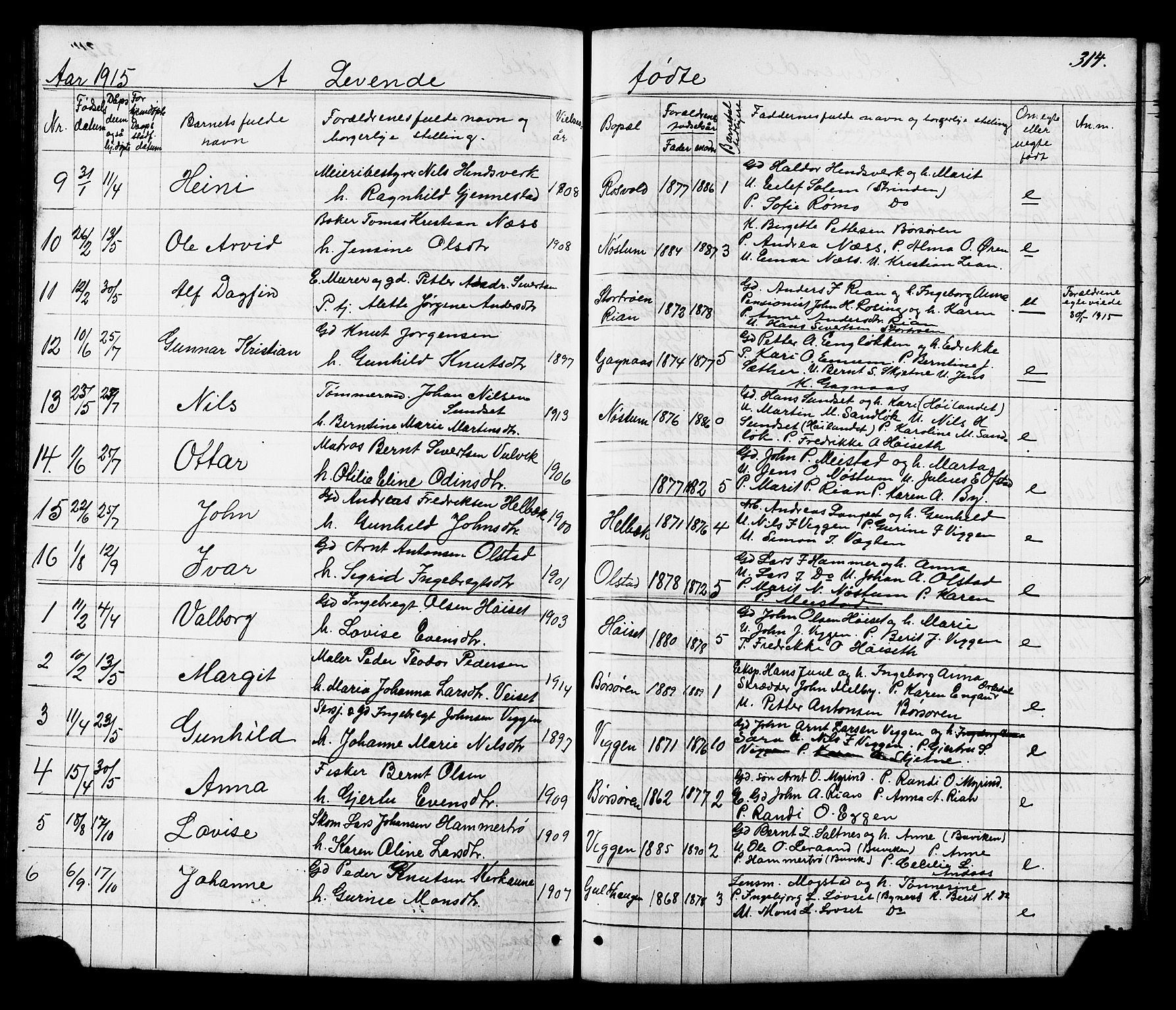 Ministerialprotokoller, klokkerbøker og fødselsregistre - Sør-Trøndelag, SAT/A-1456/665/L0777: Parish register (copy) no. 665C02, 1867-1915, p. 314
