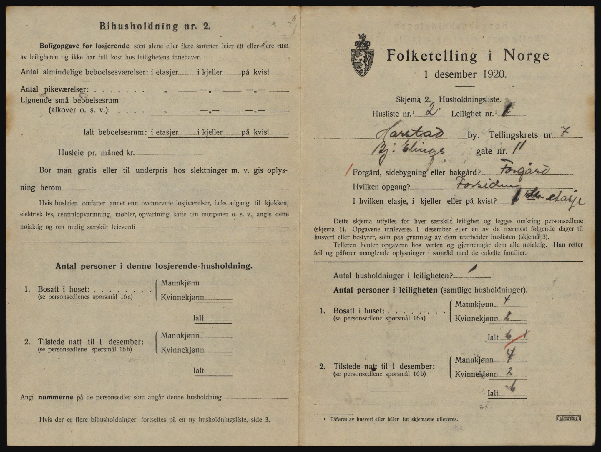 SATØ, 1920 census for Harstad, 1920, p. 2013