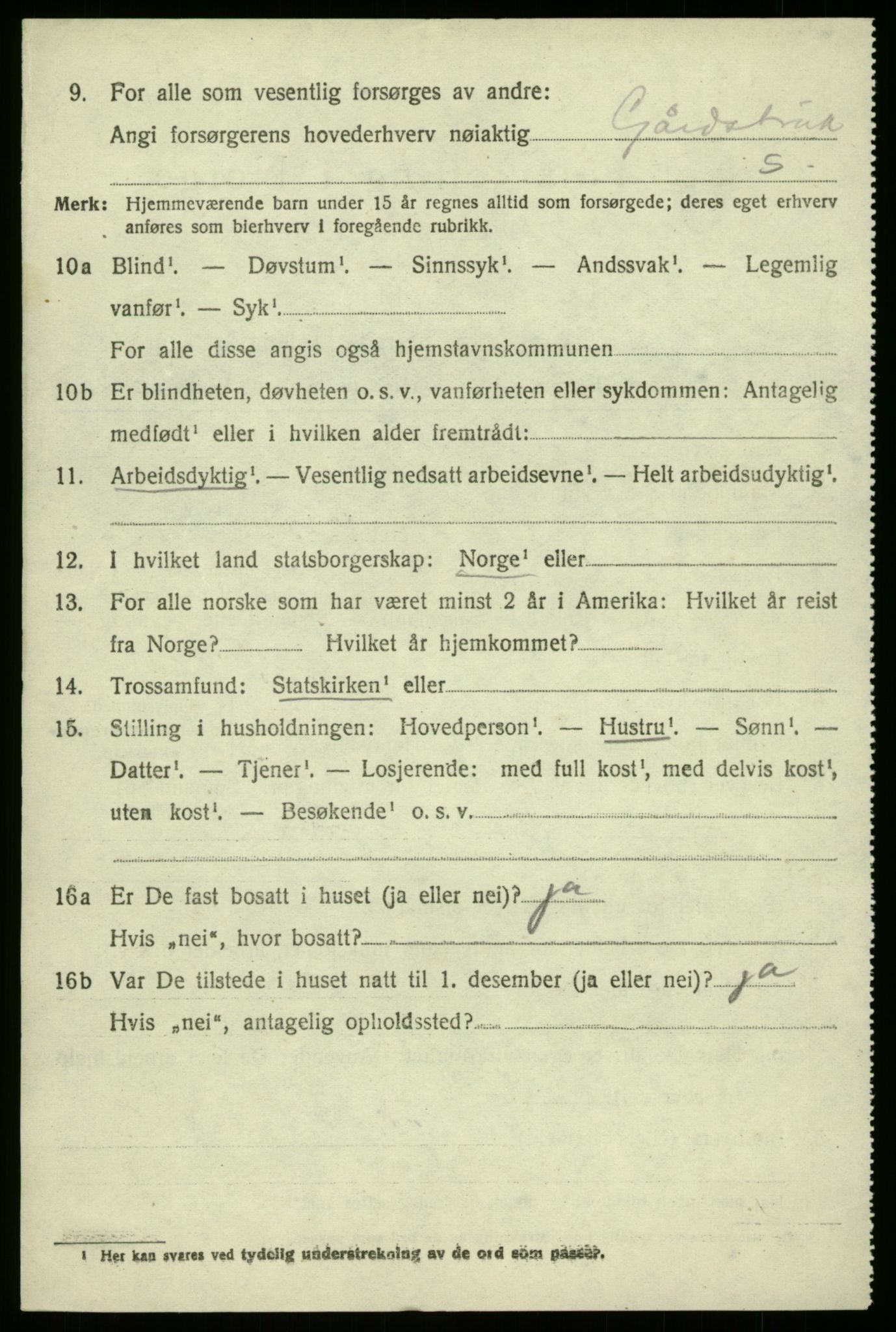 SAB, 1920 census for Manger, 1920, p. 8437