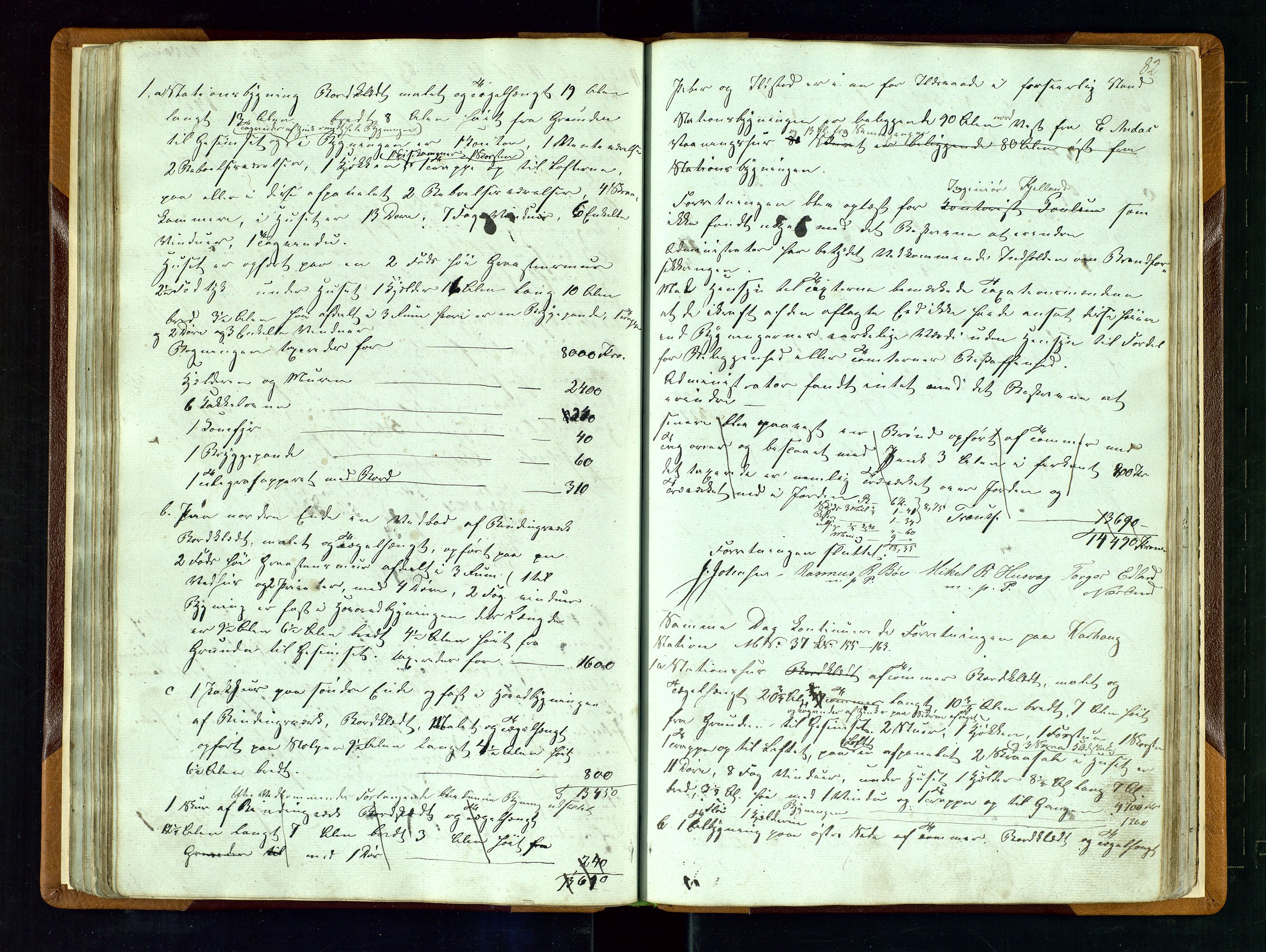 Hå lensmannskontor, AV/SAST-A-100456/Goa/L0001: Takstprotokoll-Valle skipreie, 1846-1883, p. 81b-82a