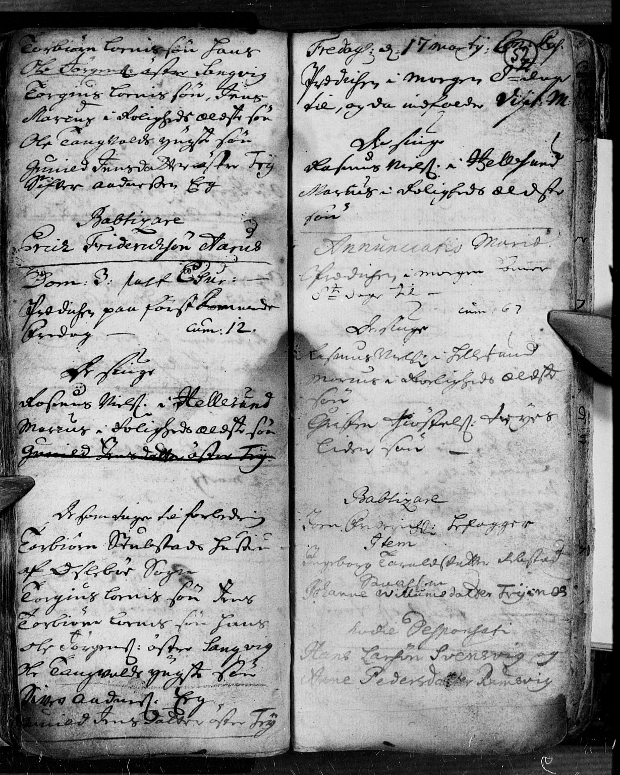 Søgne sokneprestkontor, AV/SAK-1111-0037/F/Fa/Fab/L0001: Parish register (official) no. A 1, 1716-1740, p. 52