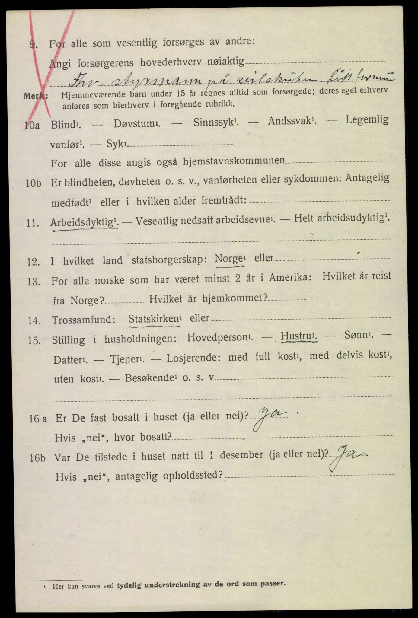 SAK, 1920 census for Øyestad, 1920, p. 5267