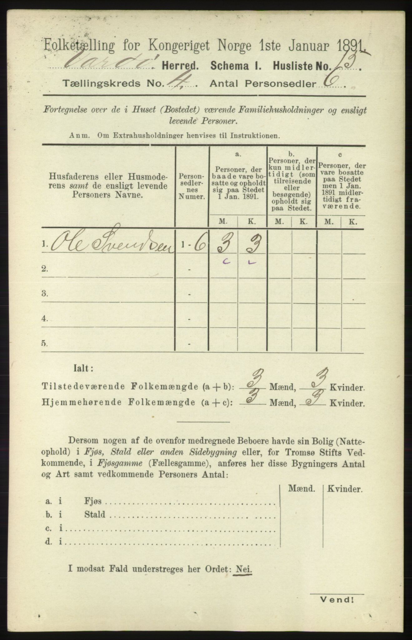 RA, 1891 census for 2028 Vardø, 1891, p. 1069