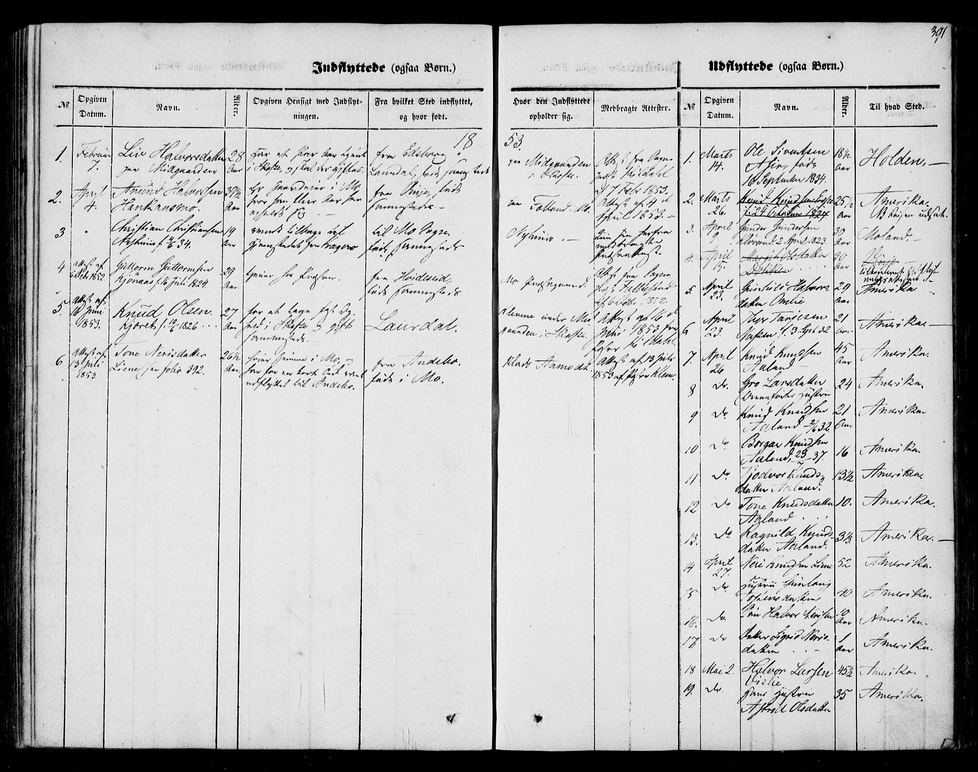 Mo kirkebøker, SAKO/A-286/F/Fa/L0005: Parish register (official) no. I 5, 1844-1864, p. 391