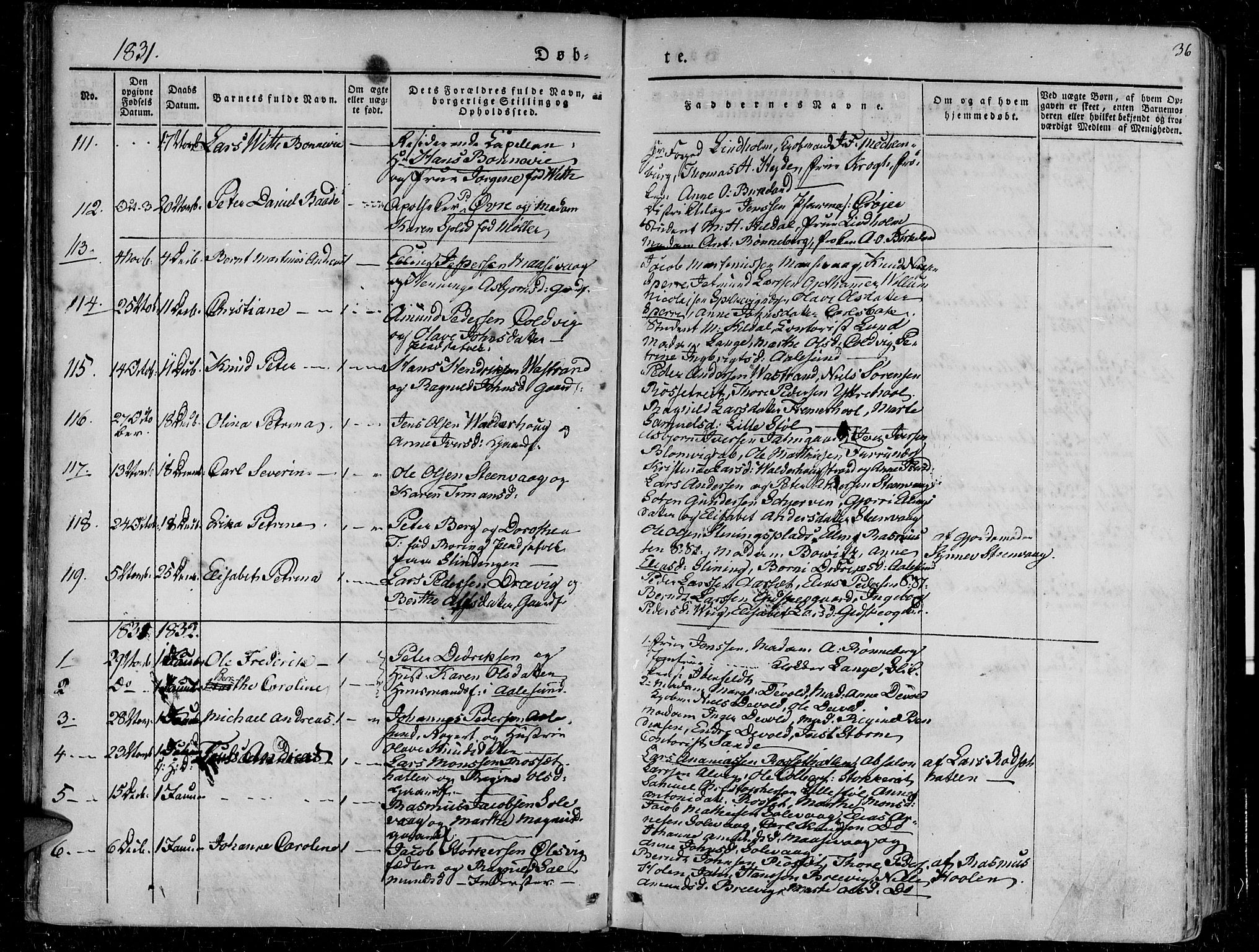 Ministerialprotokoller, klokkerbøker og fødselsregistre - Møre og Romsdal, AV/SAT-A-1454/528/L0395: Parish register (official) no. 528A06, 1828-1839, p. 36