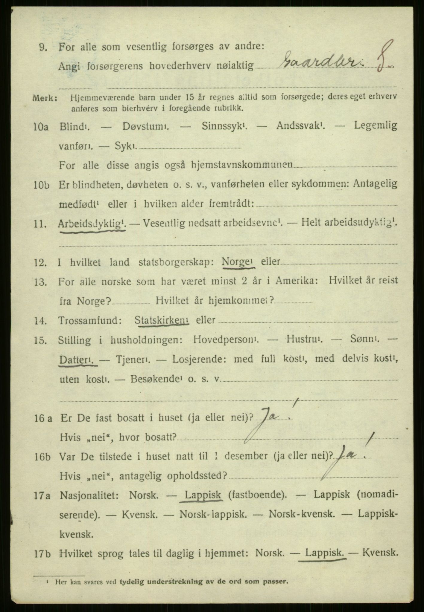 SATØ, 1920 census for Kvænangen, 1920, p. 1929