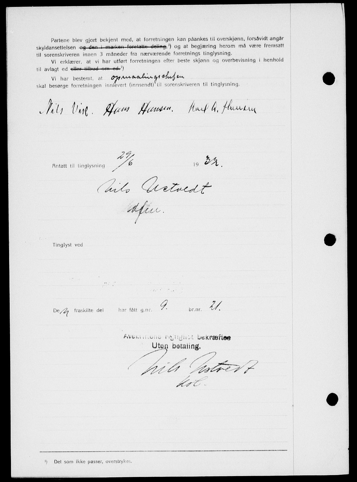 Onsøy sorenskriveri, SAO/A-10474/G/Ga/Gaa/L0069: Mortgage book no. I 69, 1932-1932, p. 4