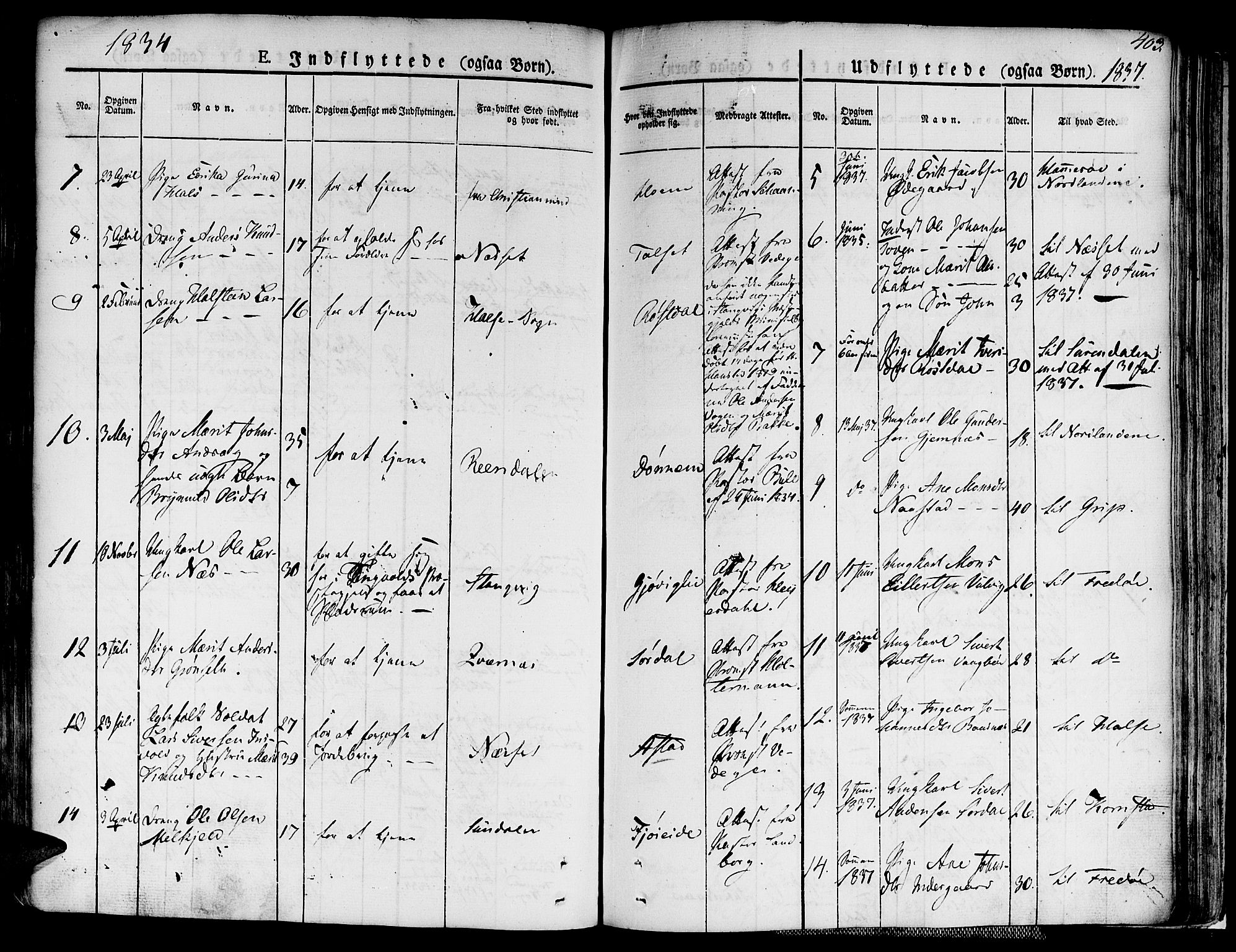 Ministerialprotokoller, klokkerbøker og fødselsregistre - Møre og Romsdal, SAT/A-1454/586/L0983: Parish register (official) no. 586A09, 1829-1843, p. 403