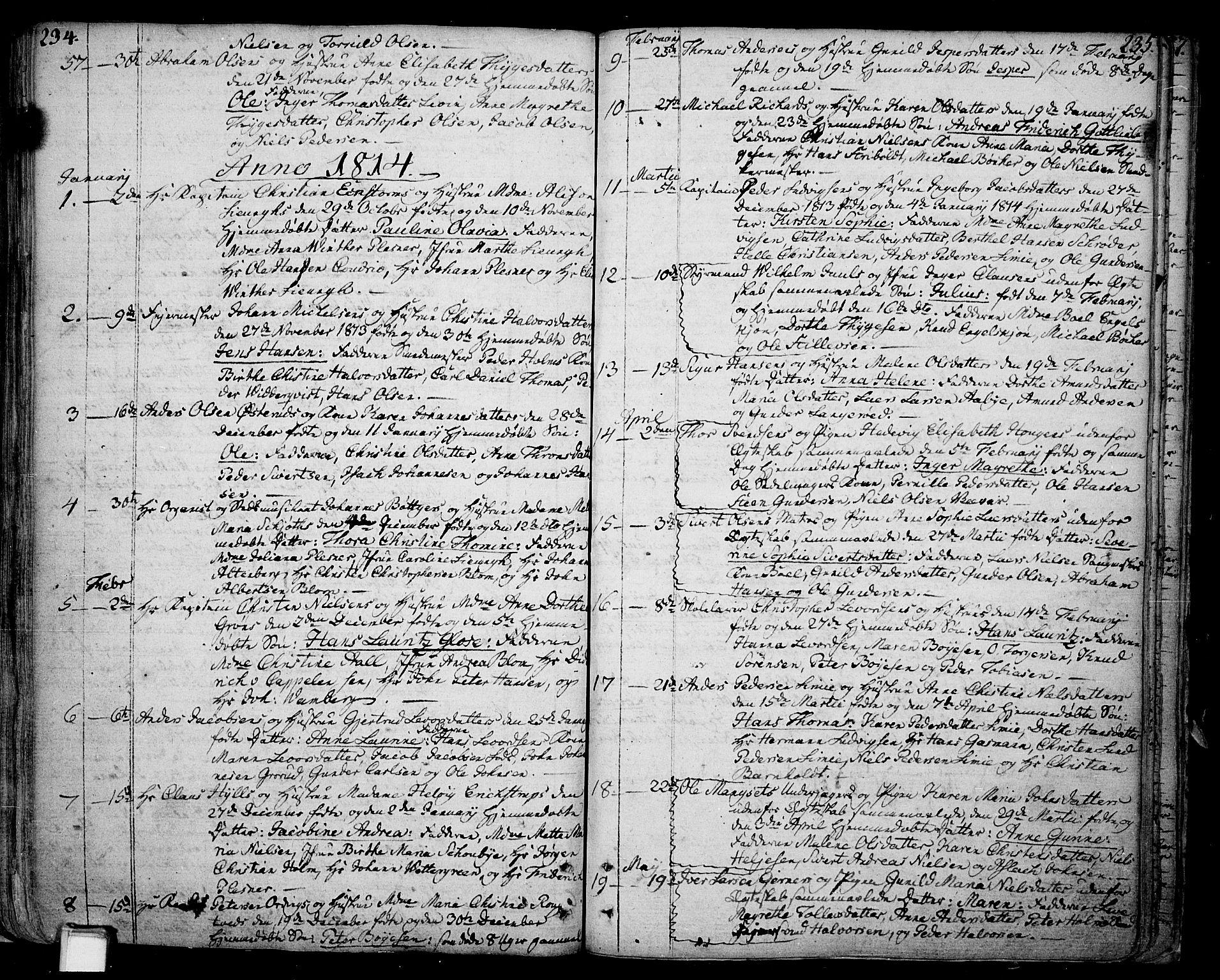 Skien kirkebøker, SAKO/A-302/F/Fa/L0004: Parish register (official) no. 4, 1792-1814, p. 234-235