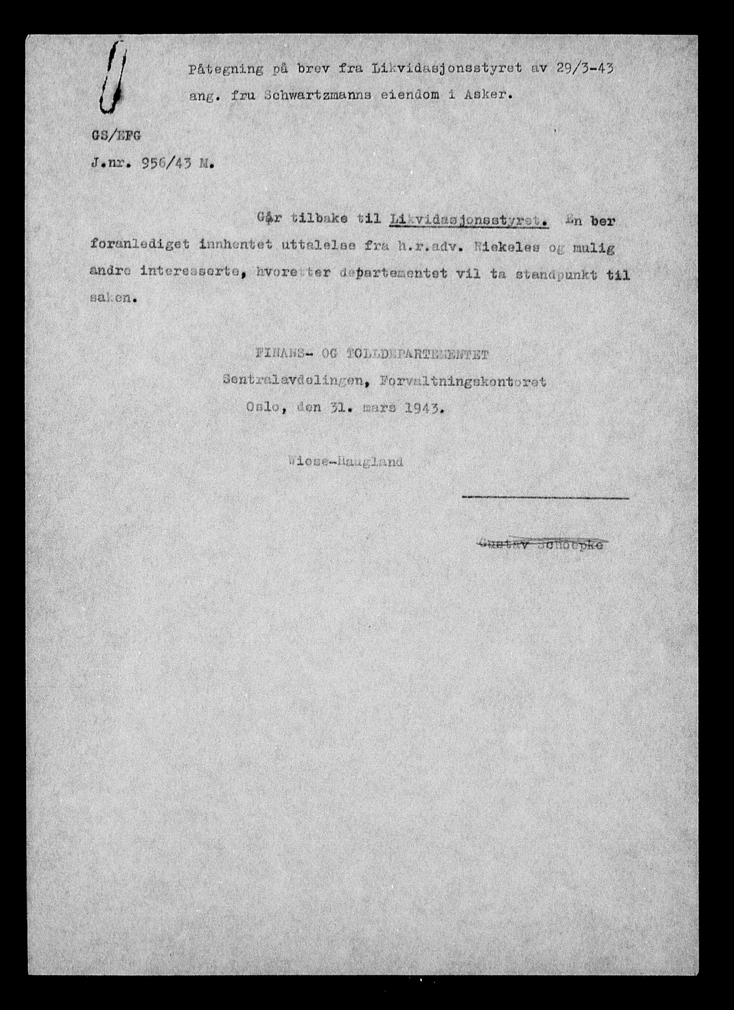 Justisdepartementet, Tilbakeføringskontoret for inndratte formuer, AV/RA-S-1564/H/Hc/Hcc/L0979: --, 1945-1947, p. 499